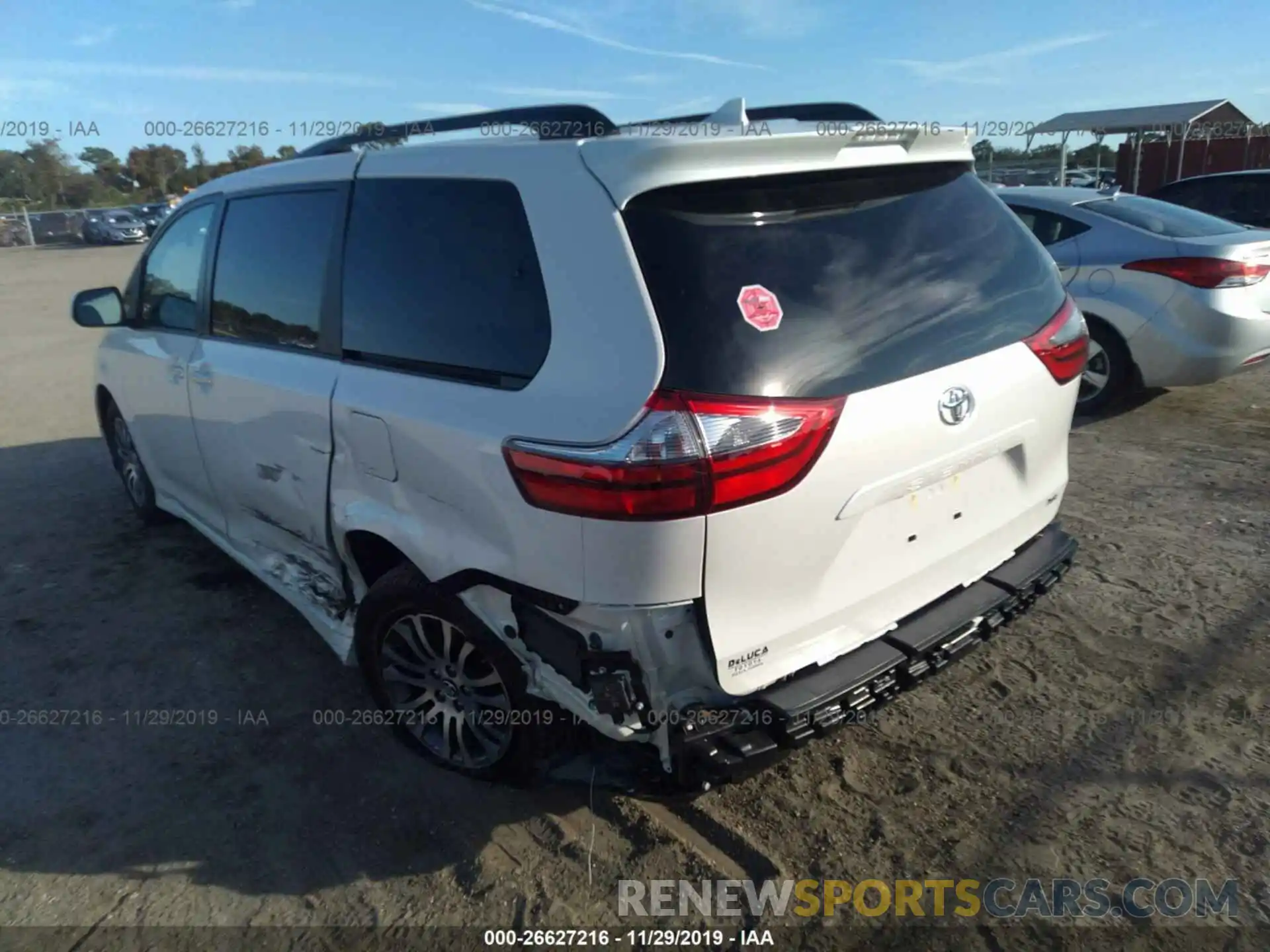 3 Фотография поврежденного автомобиля 5TDYZ3DC0LS028140 TOYOTA SIENNA 2020