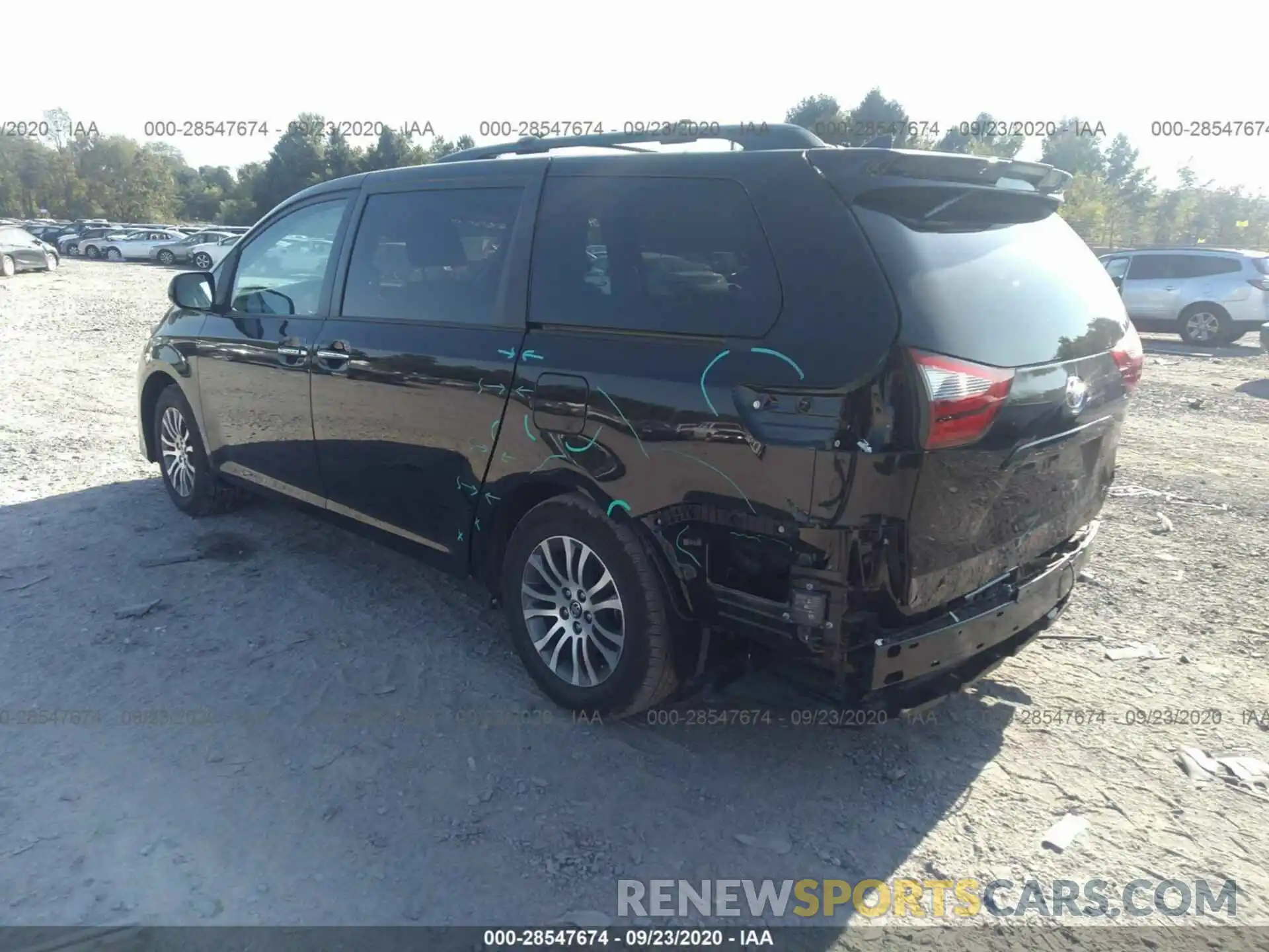 3 Фотография поврежденного автомобиля 5TDYZ3DC0LS035170 TOYOTA SIENNA 2020