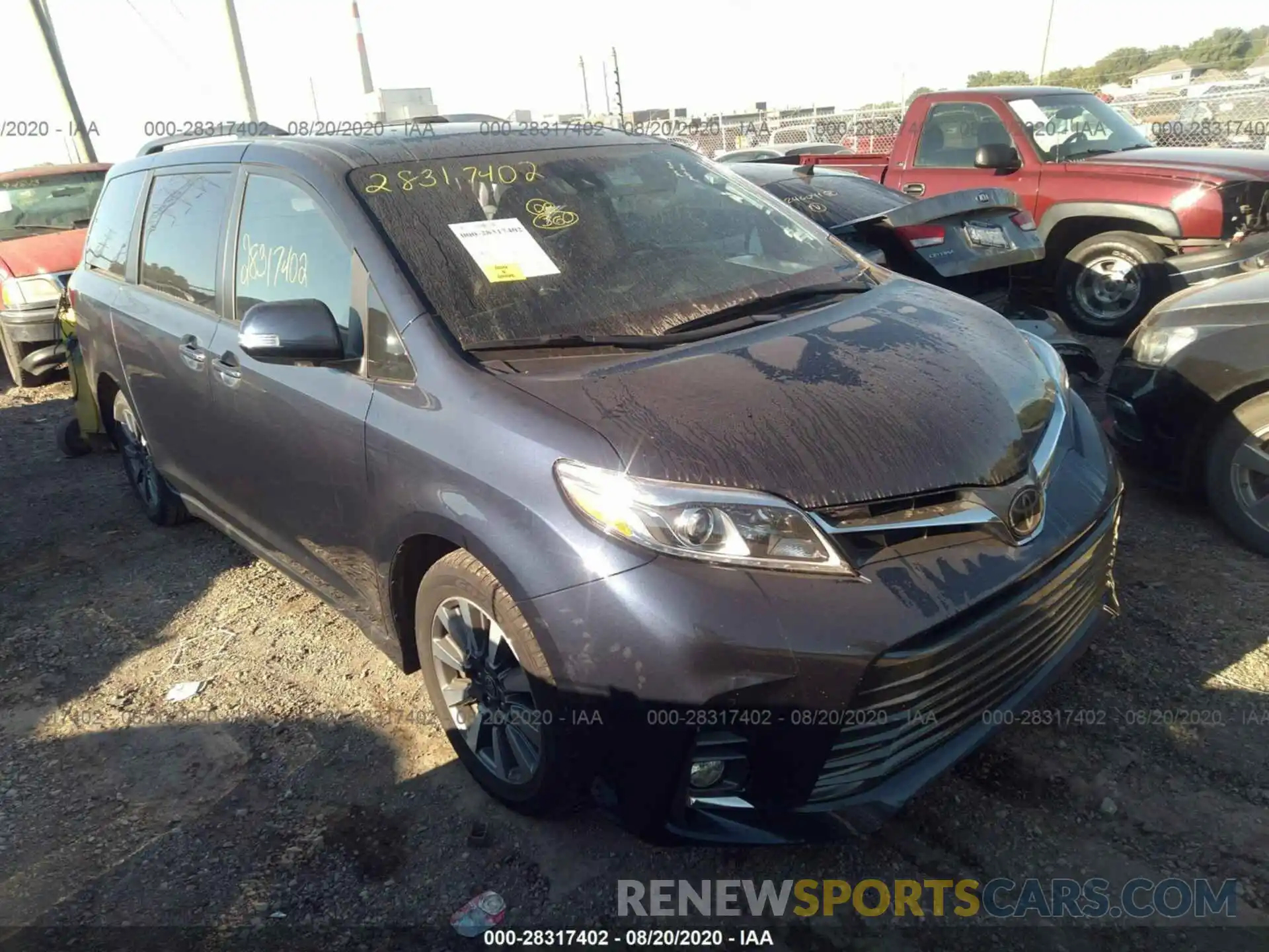 1 Photograph of a damaged car 5TDYZ3DC0LS068248 TOYOTA SIENNA 2020