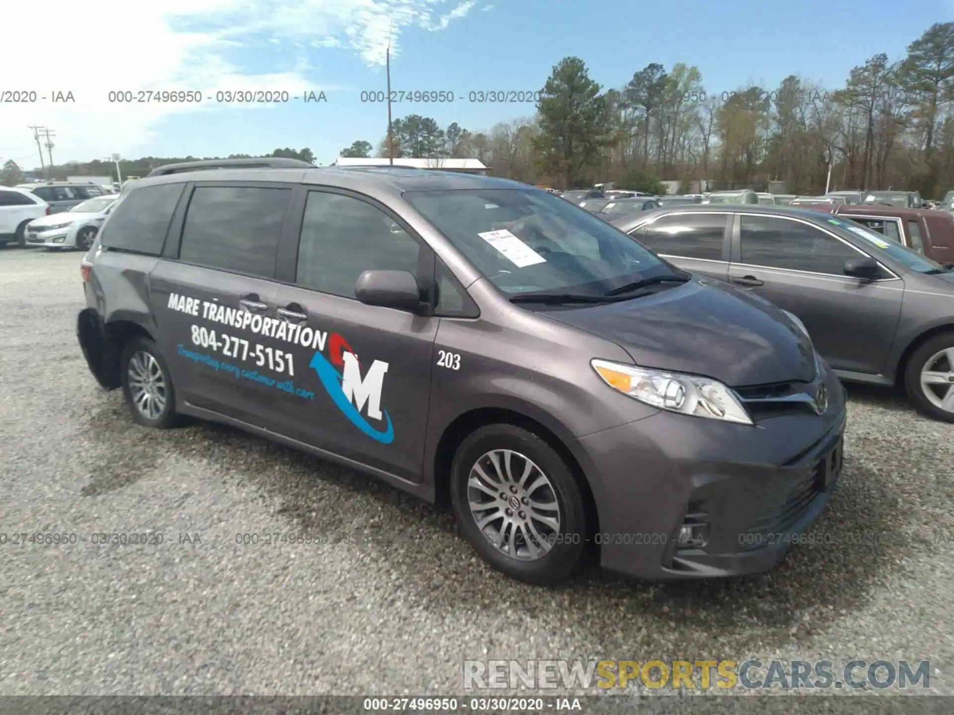 1 Photograph of a damaged car 5TDYZ3DC1LS047859 TOYOTA SIENNA 2020