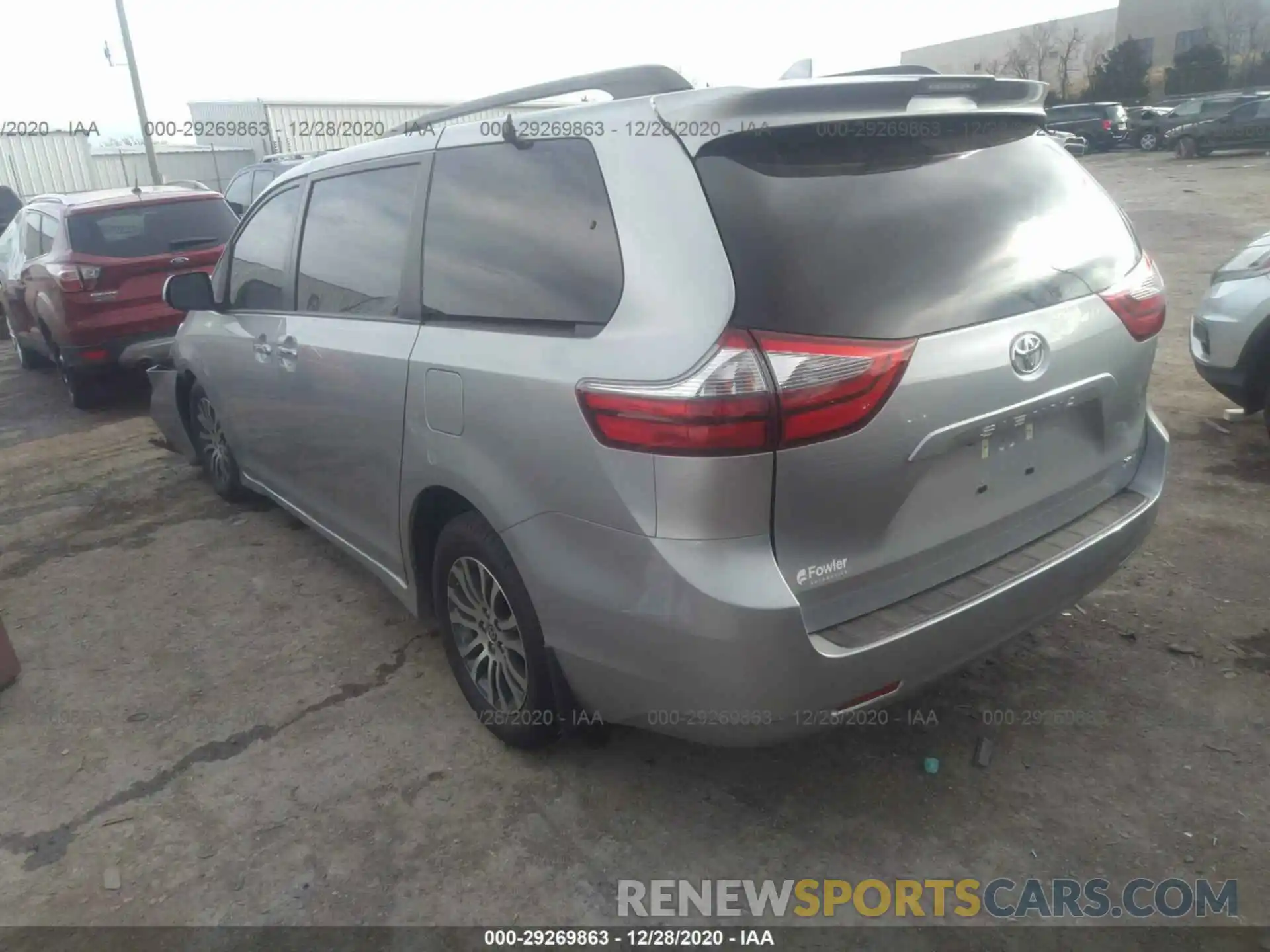 3 Фотография поврежденного автомобиля 5TDYZ3DC1LS088072 TOYOTA SIENNA 2020