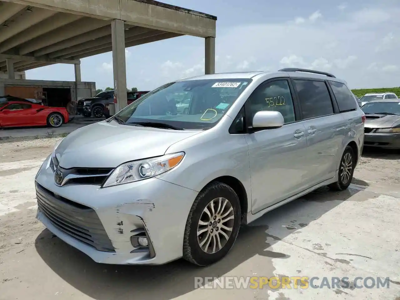 2 Photograph of a damaged car 5TDYZ3DC5LS029011 TOYOTA SIENNA 2020