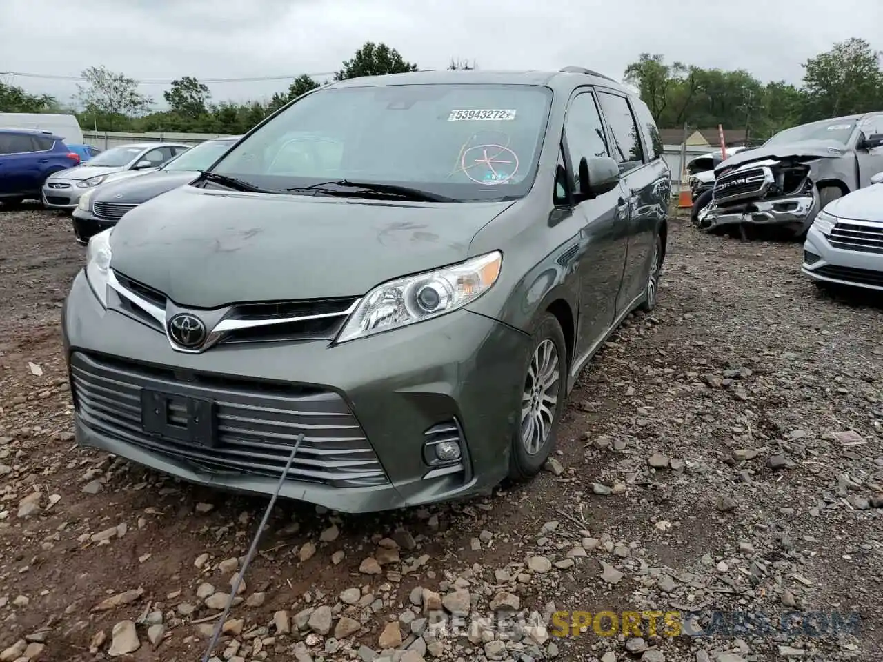 2 Photograph of a damaged car 5TDYZ3DC5LS032085 TOYOTA SIENNA 2020