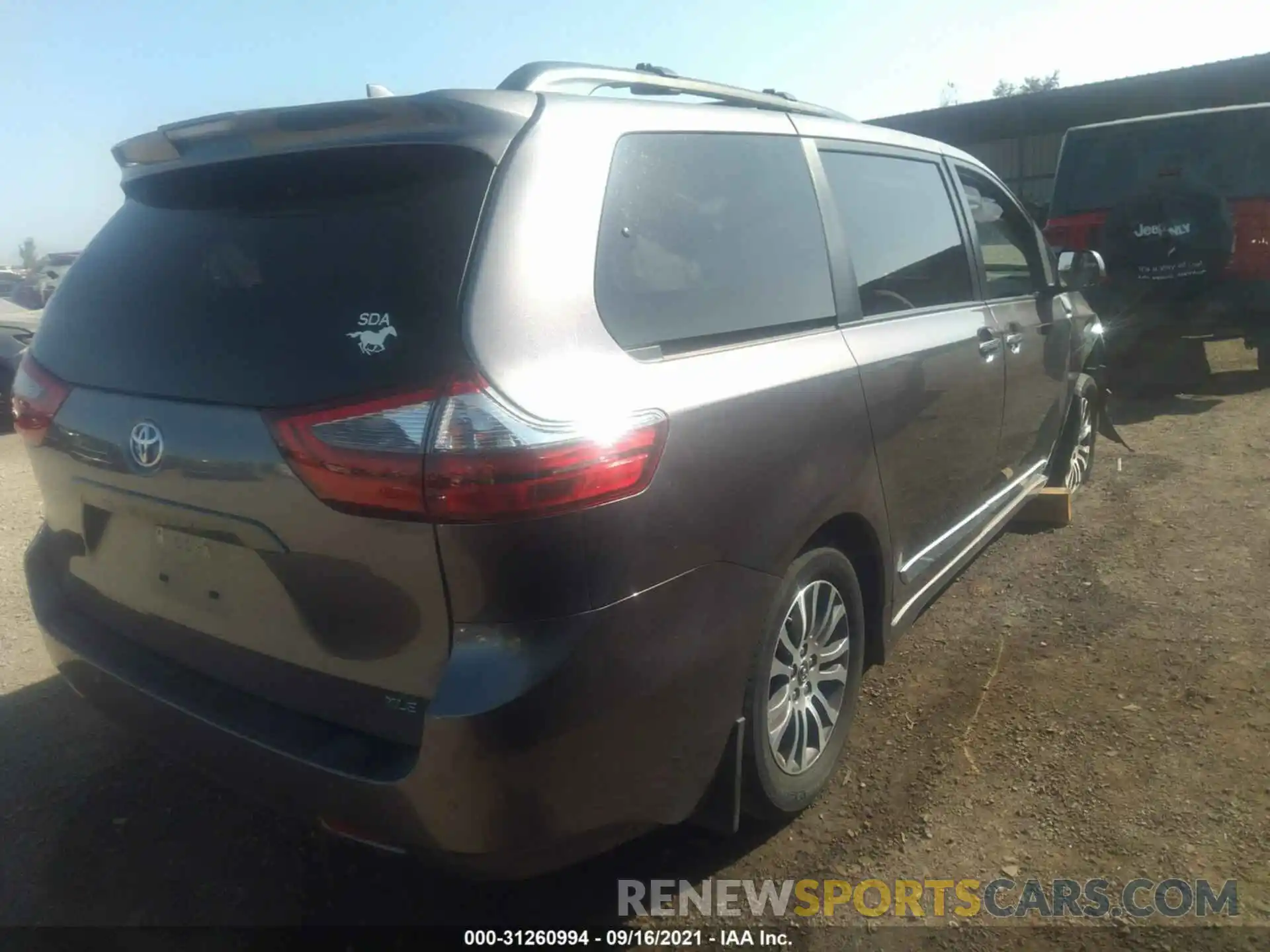 4 Фотография поврежденного автомобиля 5TDYZ3DC5LS039795 TOYOTA SIENNA 2020