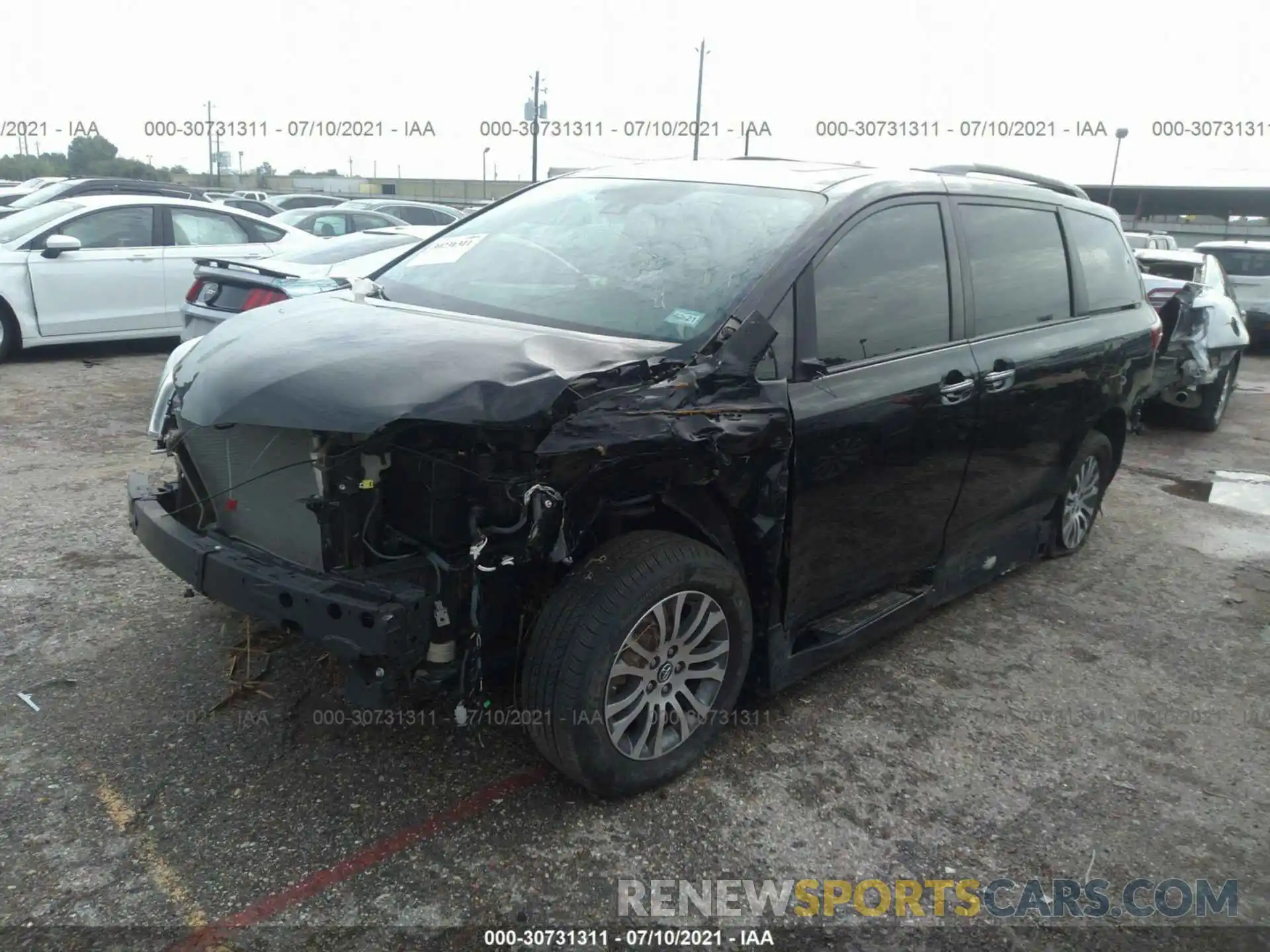 2 Фотография поврежденного автомобиля 5TDYZ3DC5LS049341 TOYOTA SIENNA 2020