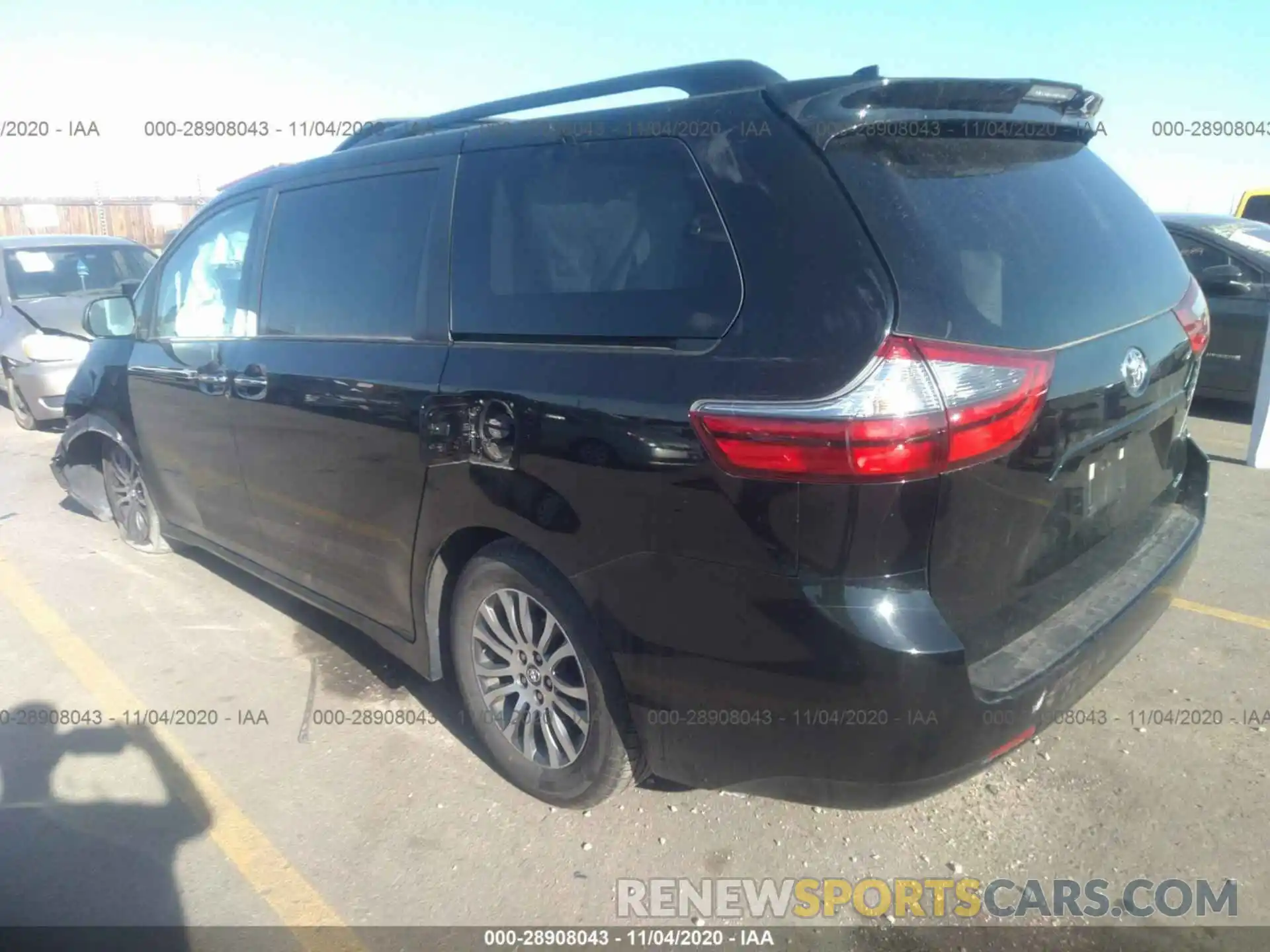 3 Фотография поврежденного автомобиля 5TDYZ3DC5LS049615 TOYOTA SIENNA 2020