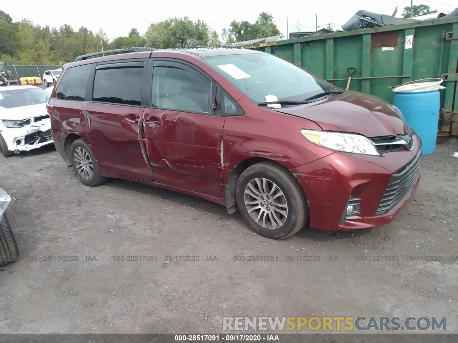 1 Фотография поврежденного автомобиля 5TDYZ3DC7LS043685 TOYOTA SIENNA 2020