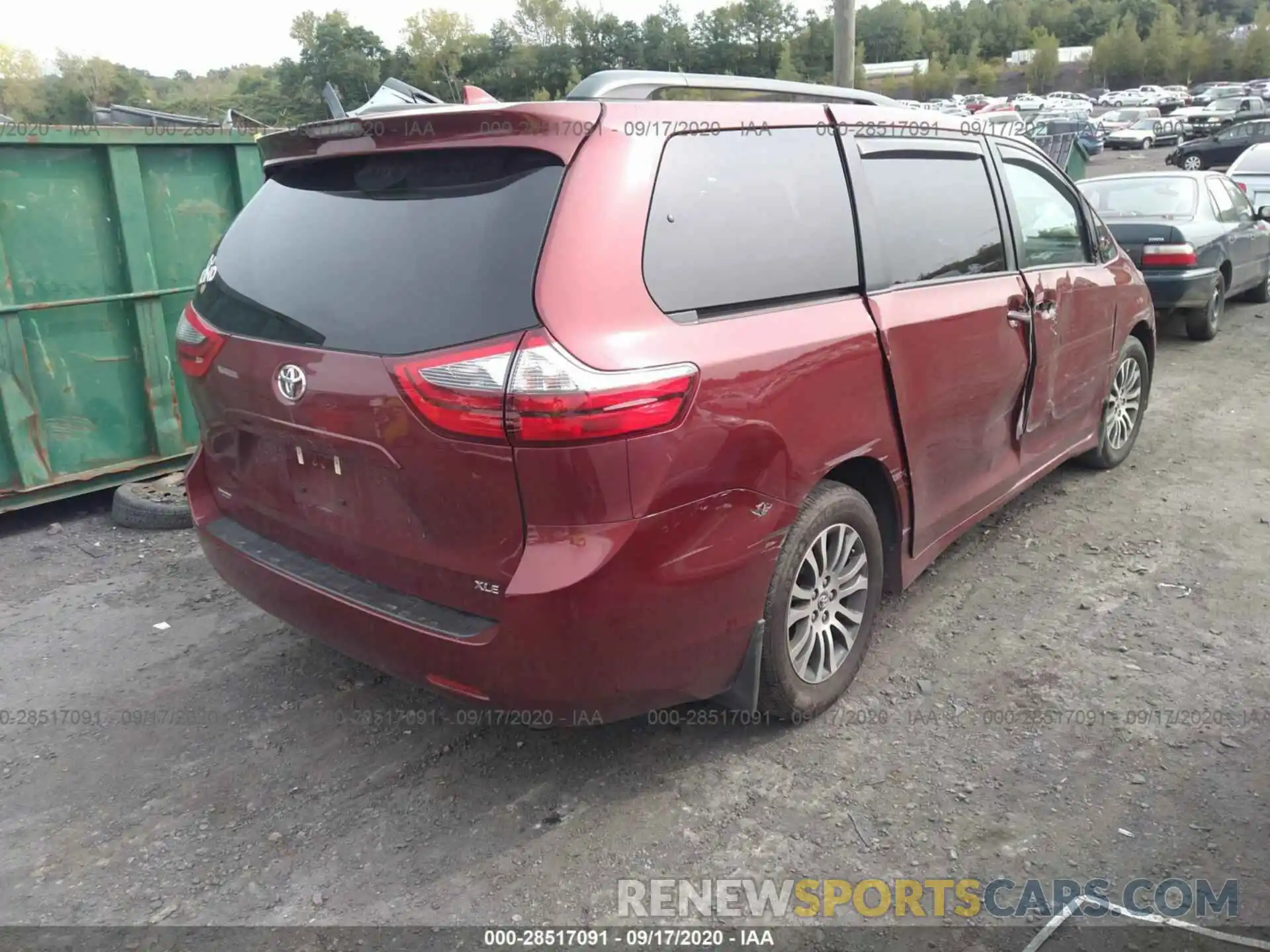 4 Фотография поврежденного автомобиля 5TDYZ3DC7LS043685 TOYOTA SIENNA 2020