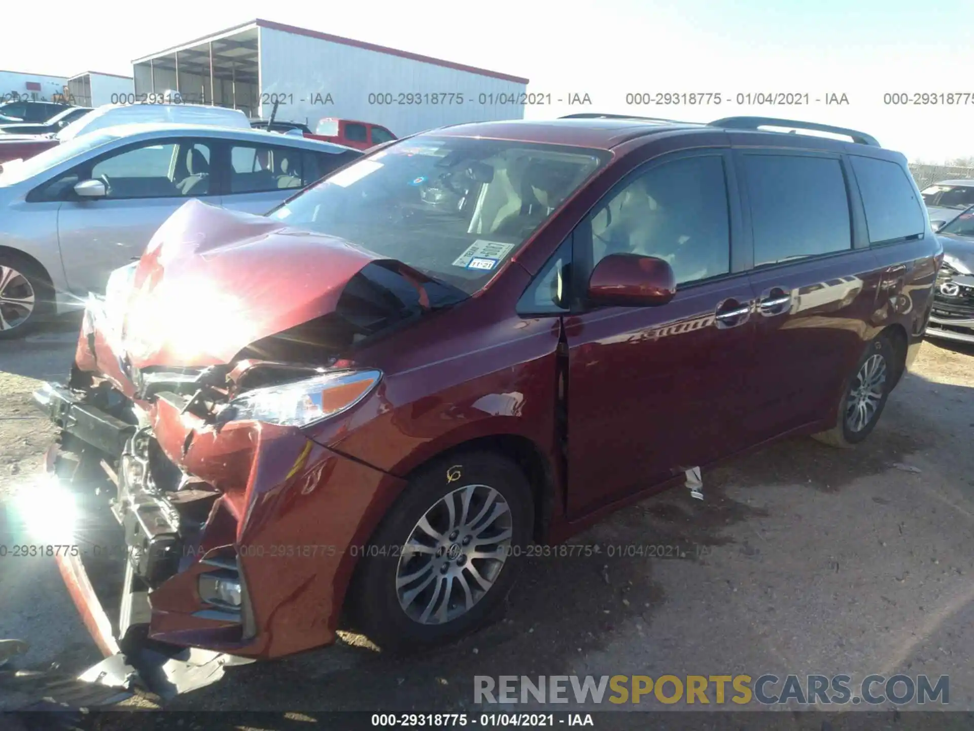 2 Photograph of a damaged car 5TDYZ3DC7LS055321 TOYOTA SIENNA 2020