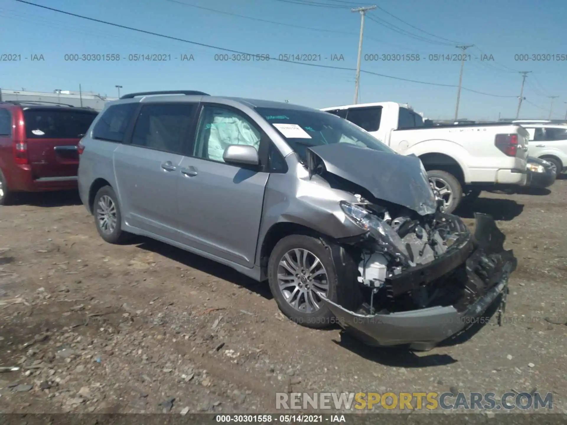 1 Фотография поврежденного автомобиля 5TDYZ3DC7LS059434 TOYOTA SIENNA 2020