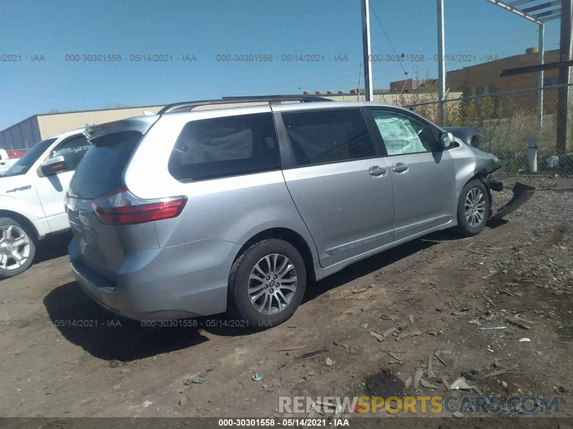 4 Фотография поврежденного автомобиля 5TDYZ3DC7LS059434 TOYOTA SIENNA 2020