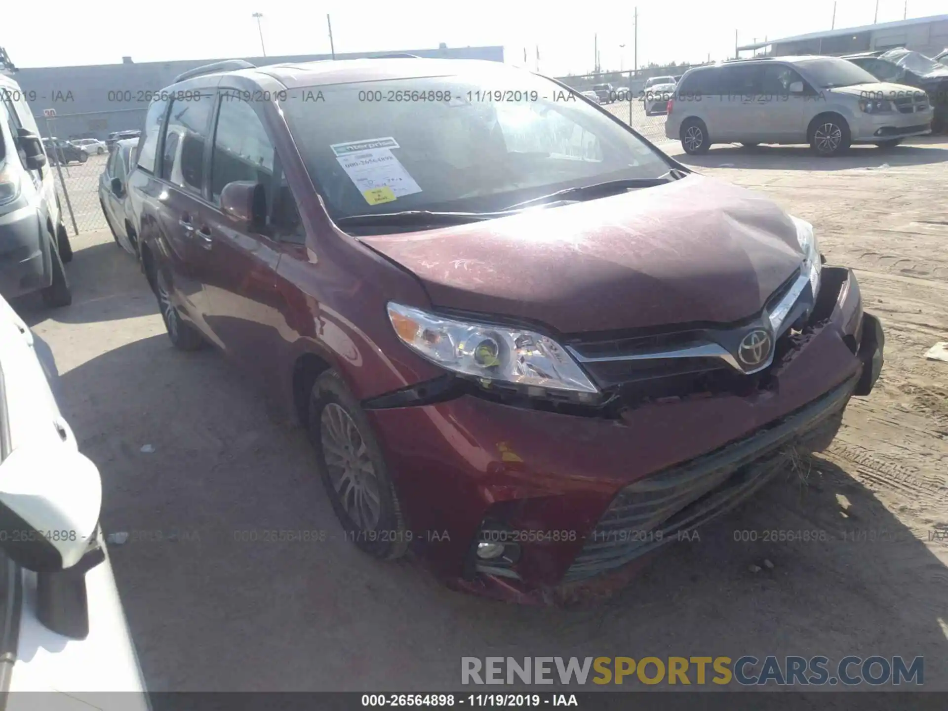 1 Photograph of a damaged car 5TDYZ3DC8LS041573 TOYOTA SIENNA 2020