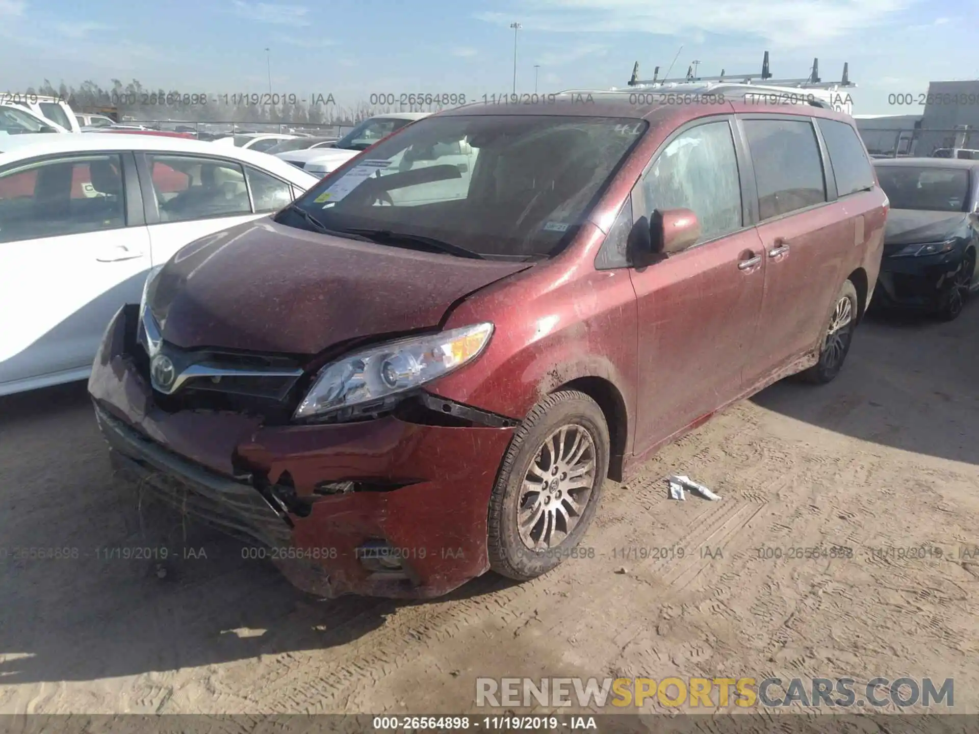 2 Фотография поврежденного автомобиля 5TDYZ3DC8LS041573 TOYOTA SIENNA 2020