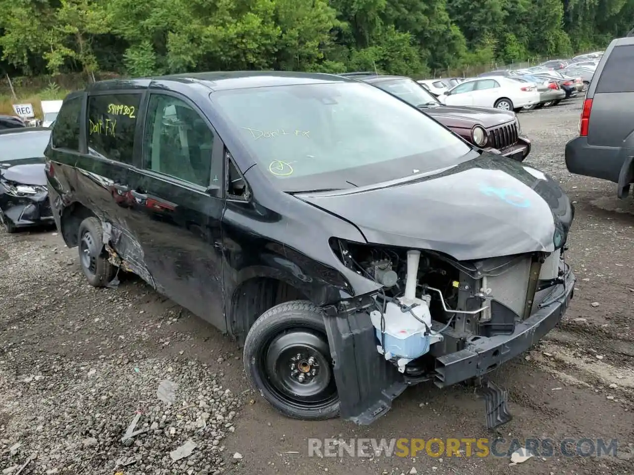 1 Photograph of a damaged car 5TDZZ3DC1LS081353 TOYOTA SIENNA 2020