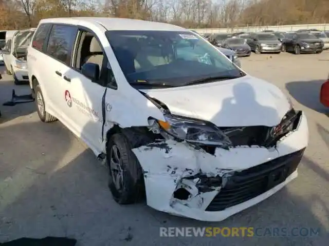 1 Photograph of a damaged car 5TDZZ3DC2LS051200 TOYOTA SIENNA 2020