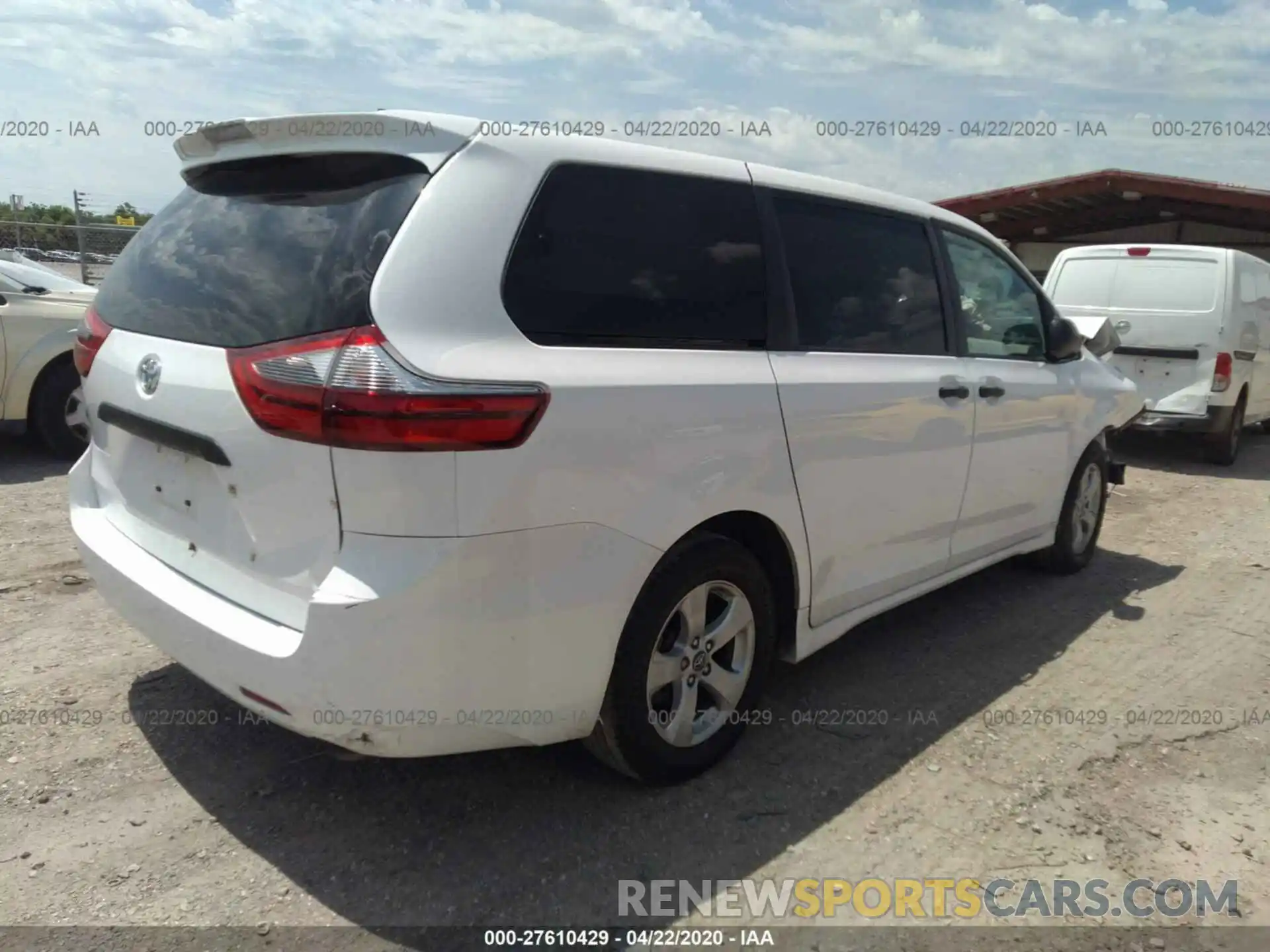 4 Фотография поврежденного автомобиля 5TDZZ3DC3LS025415 TOYOTA SIENNA 2020