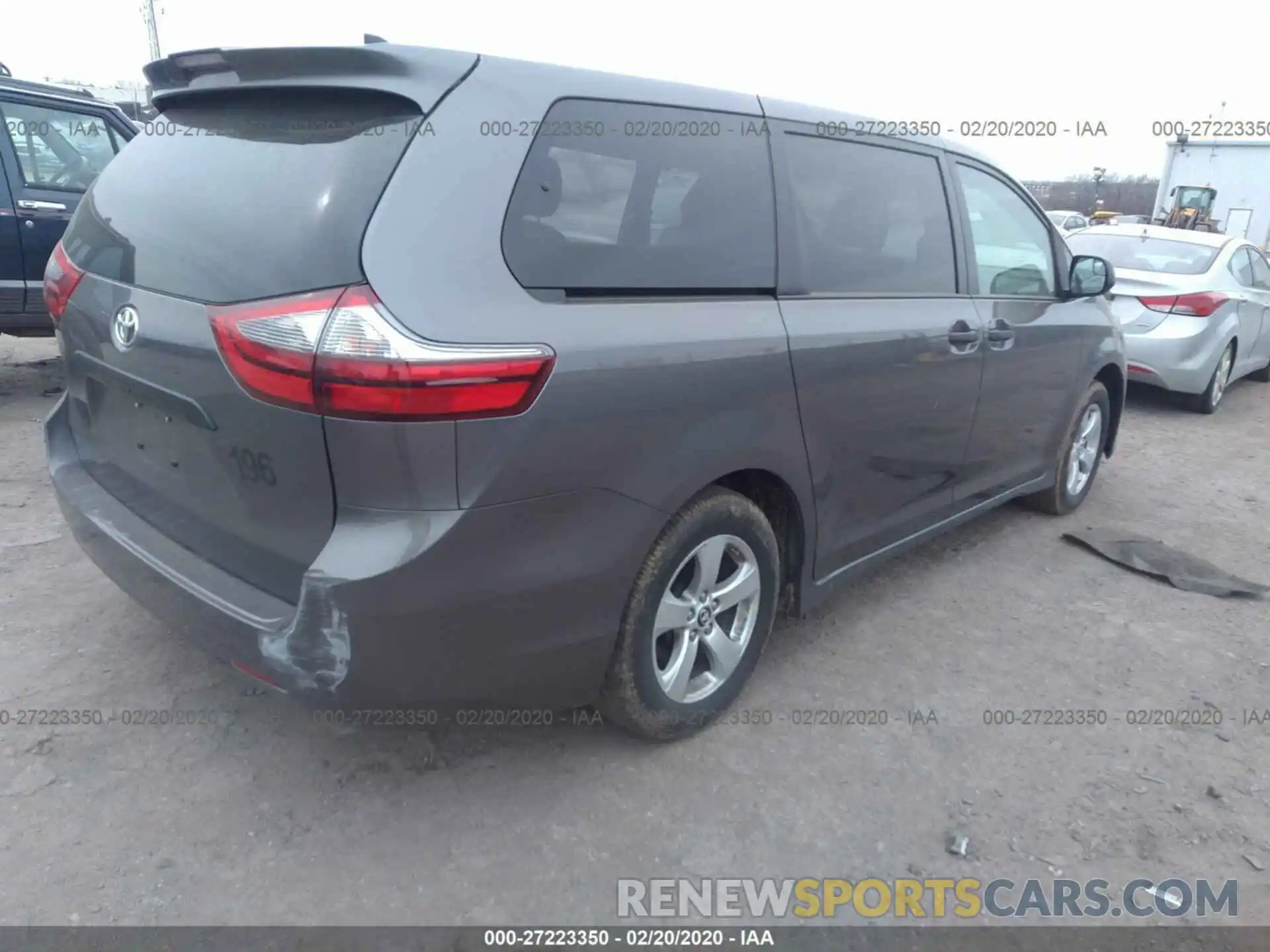 4 Фотография поврежденного автомобиля 5TDZZ3DC3LS043493 TOYOTA SIENNA 2020