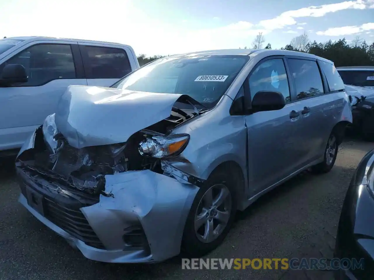 1 Photograph of a damaged car 5TDZZ3DC3LS074288 TOYOTA SIENNA 2020