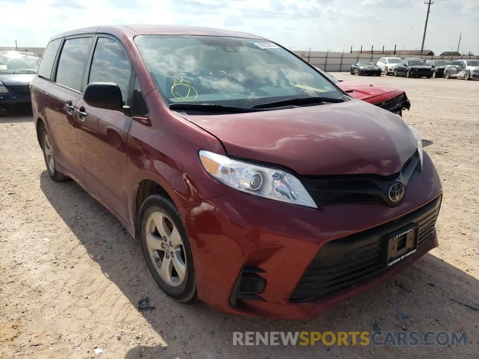 1 Photograph of a damaged car 5TDZZ3DC3LS081161 TOYOTA SIENNA 2020