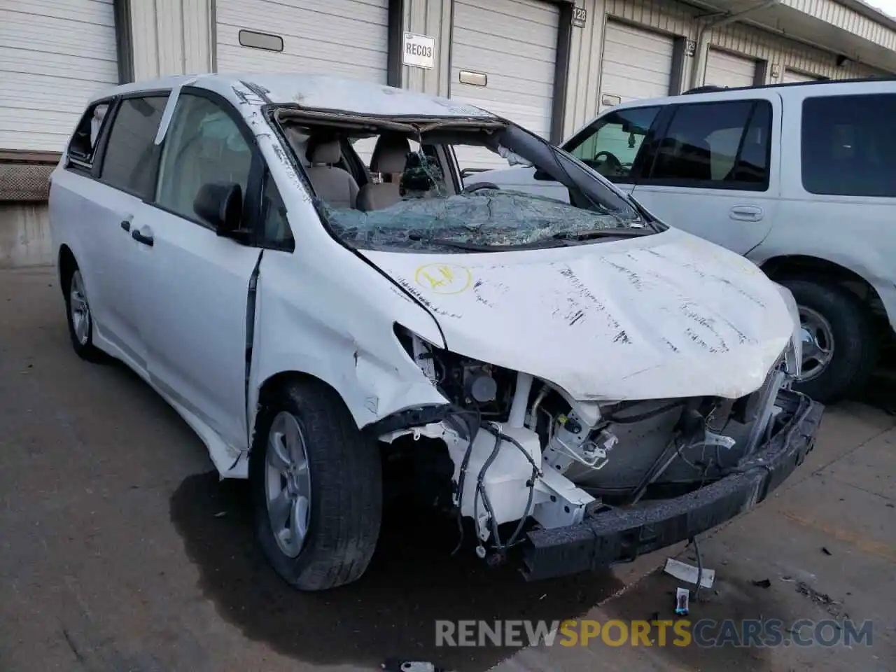 1 Photograph of a damaged car 5TDZZ3DC6LS055556 TOYOTA SIENNA 2020