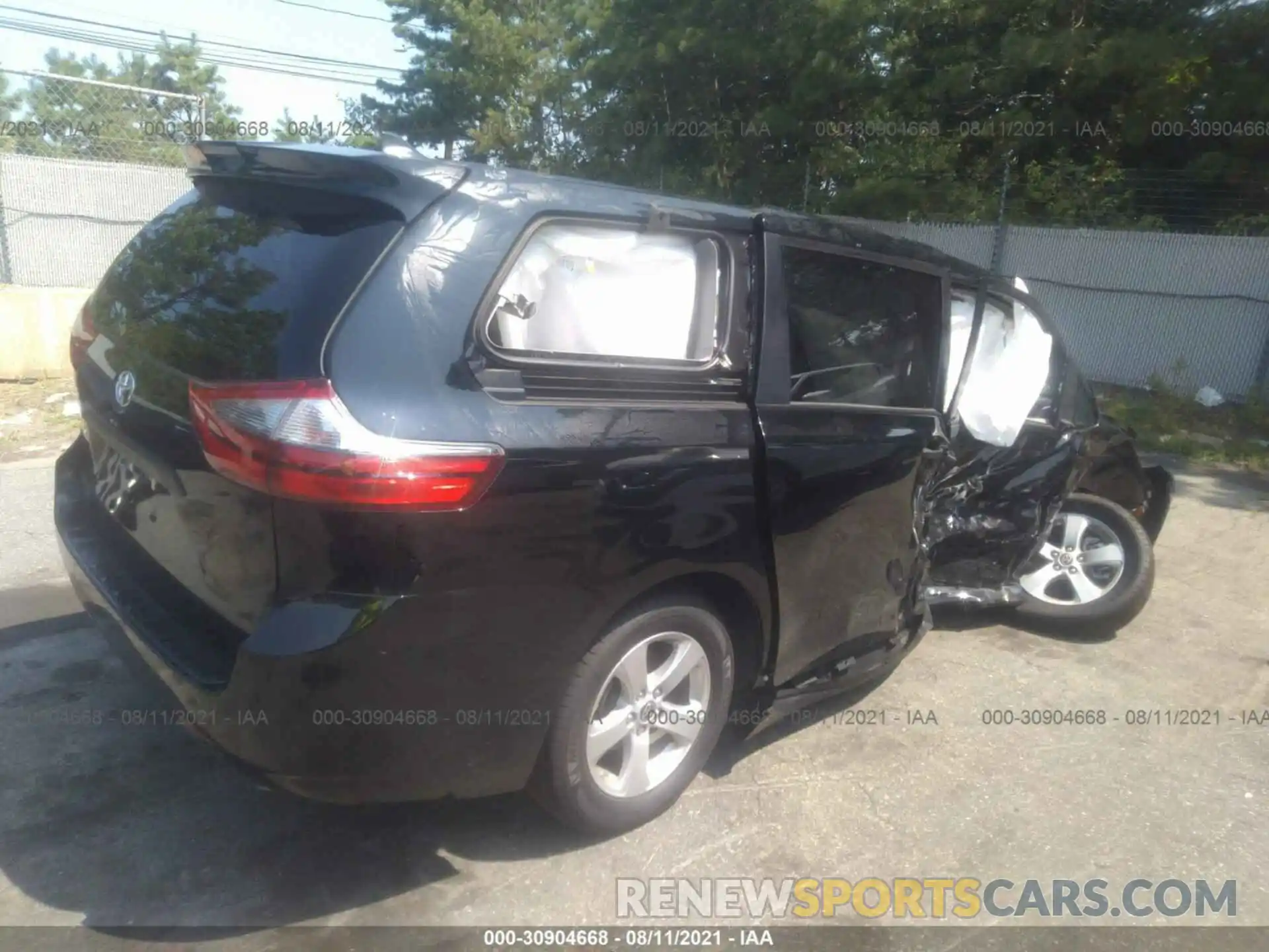 4 Фотография поврежденного автомобиля 5TDZZ3DC8LS083035 TOYOTA SIENNA 2020