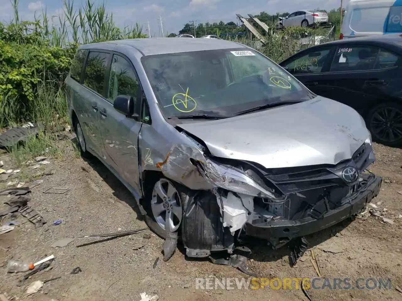 1 Photograph of a damaged car 5TDZZ3DCXLS085188 TOYOTA SIENNA 2020