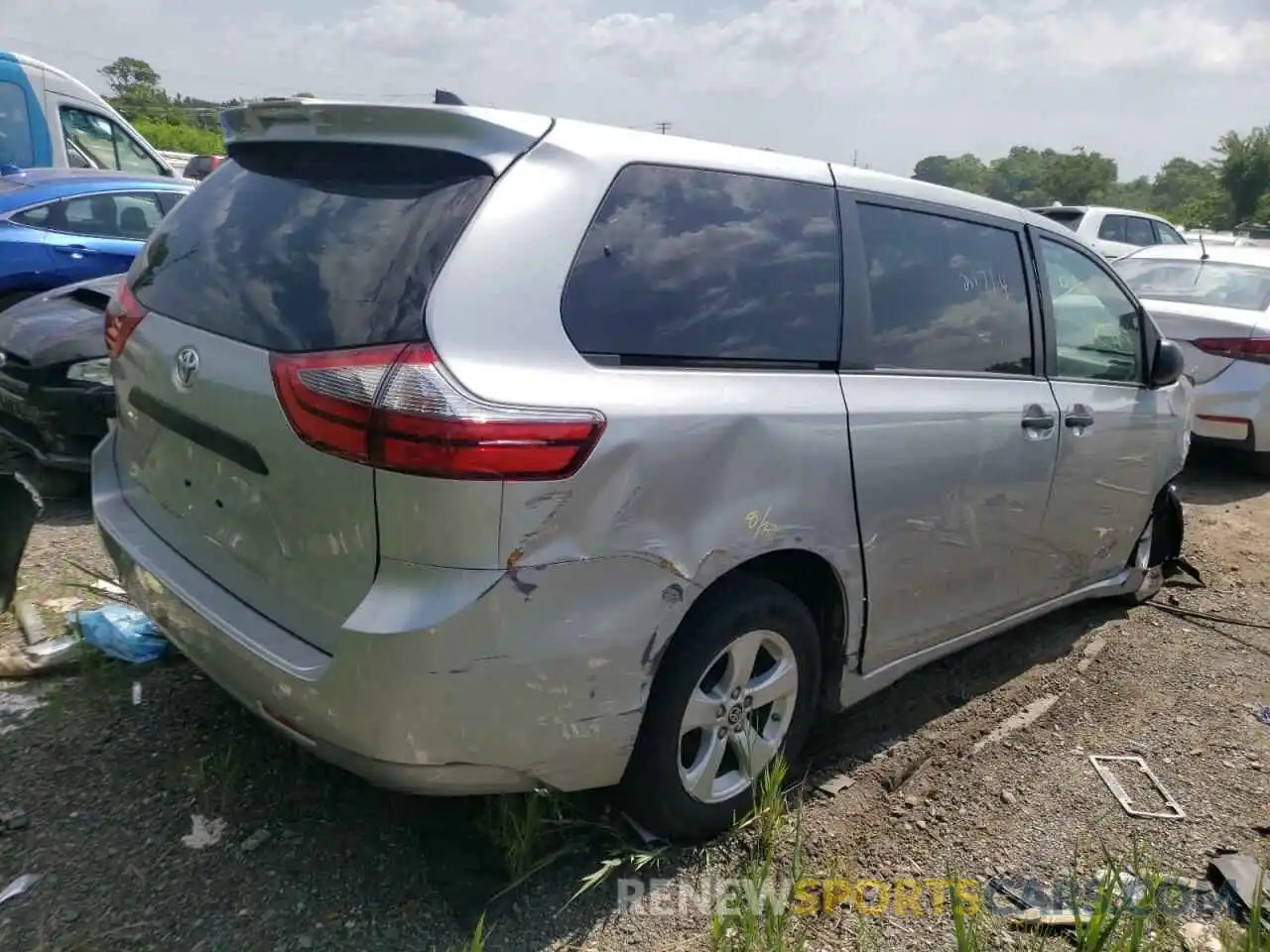 4 Фотография поврежденного автомобиля 5TDZZ3DCXLS085188 TOYOTA SIENNA 2020