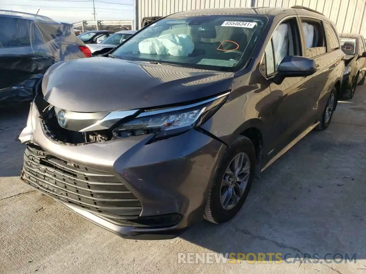 2 Фотография поврежденного автомобиля 5TDBRKEC3MS025457 TOYOTA SIENNA 2021