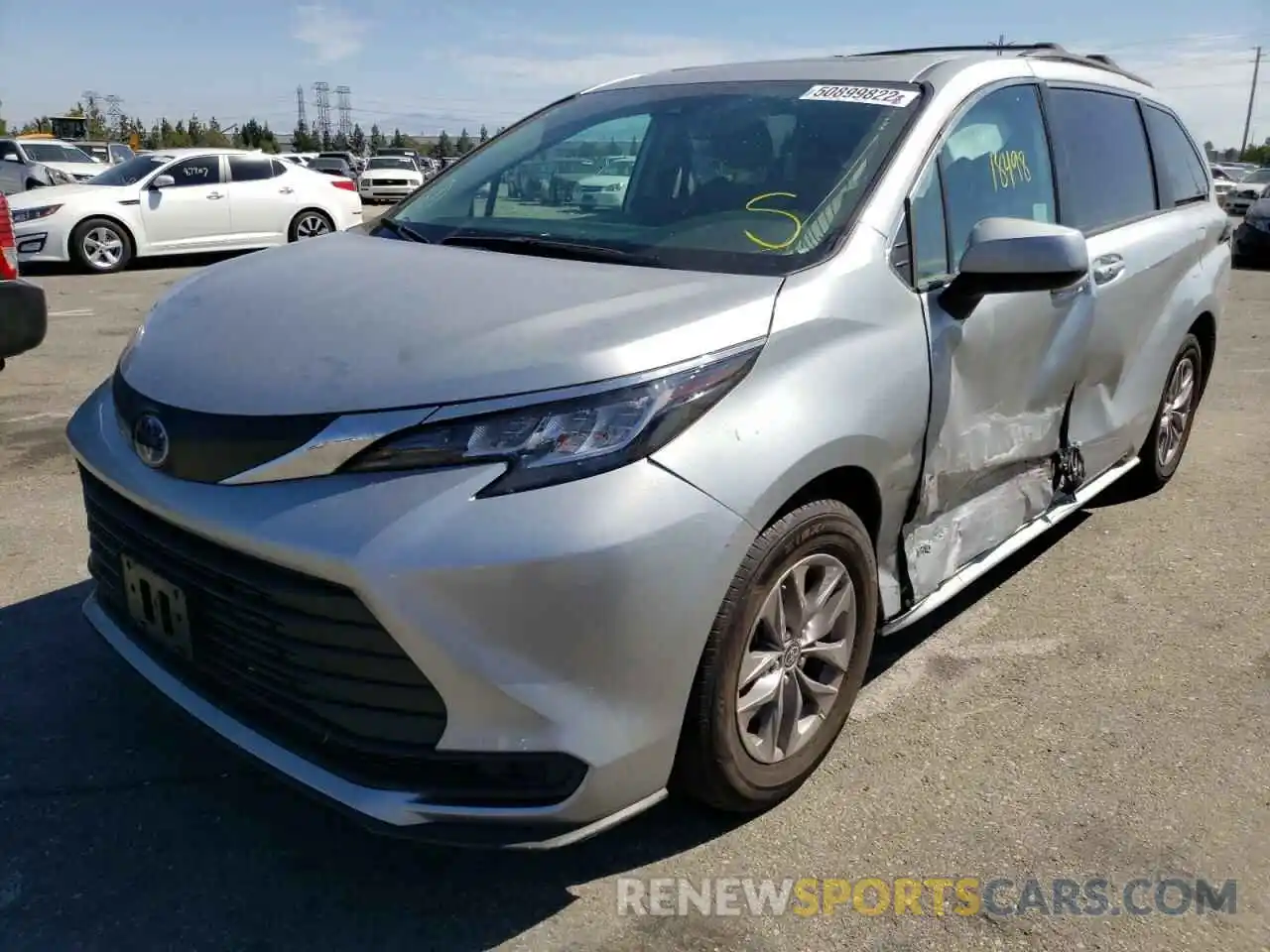 2 Photograph of a damaged car 5TDBRKEC3MS029895 TOYOTA SIENNA 2021