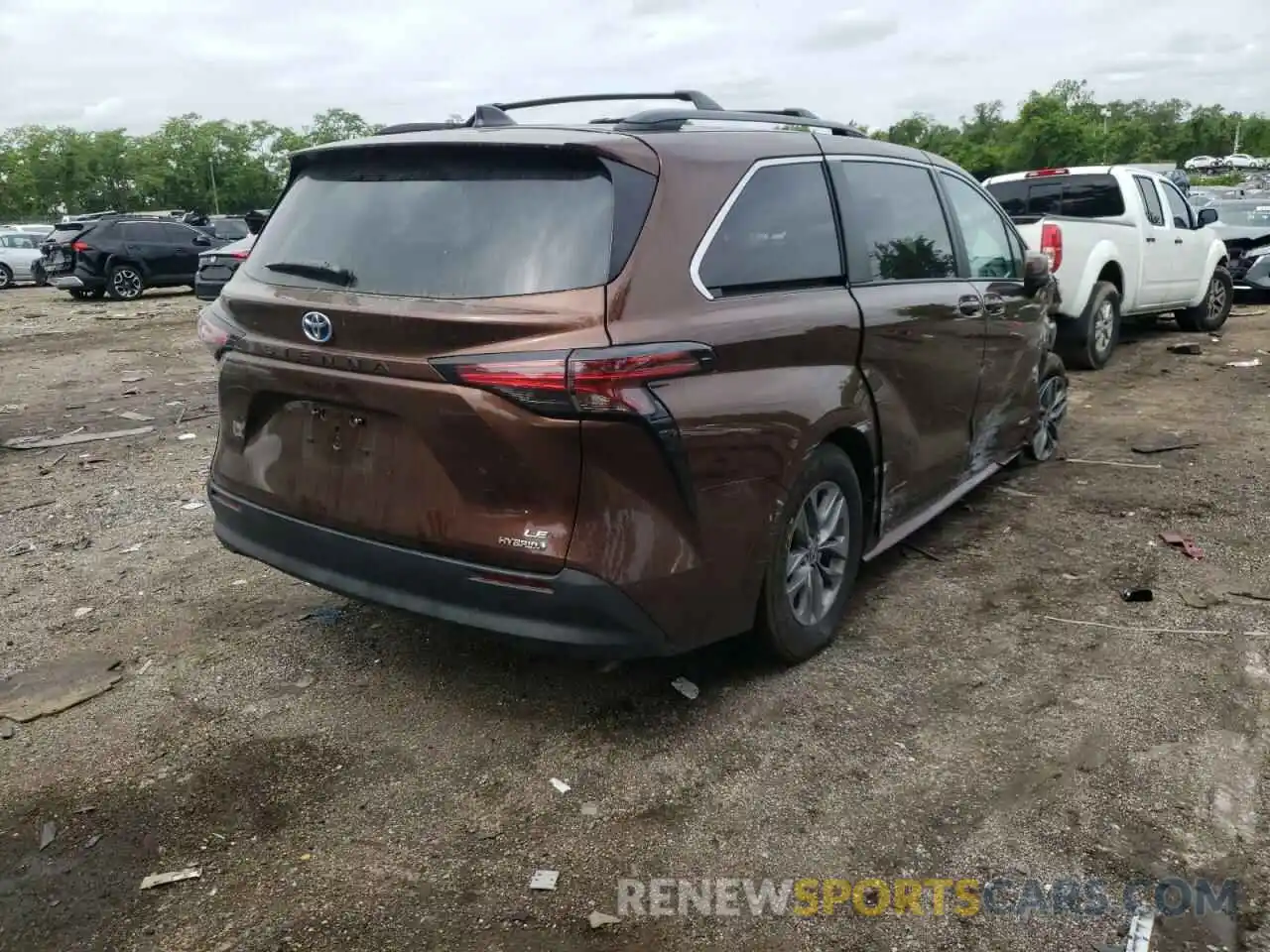 4 Фотография поврежденного автомобиля 5TDBRKEC3MS073170 TOYOTA SIENNA 2021