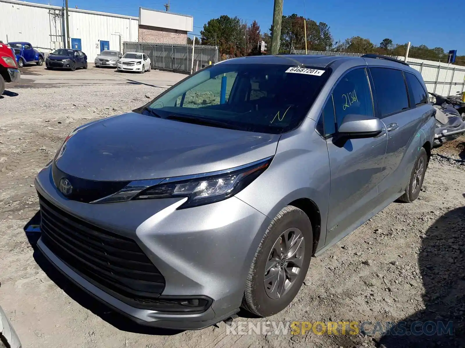 2 Photograph of a damaged car 5TDBRKEC6MS026117 TOYOTA SIENNA 2021