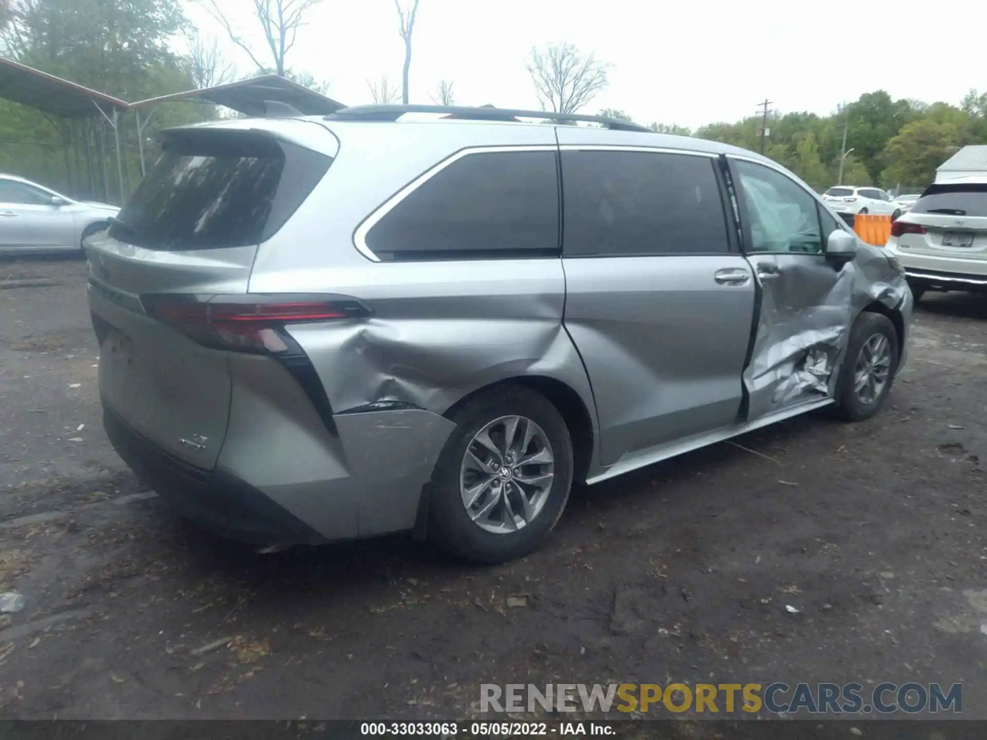 4 Фотография поврежденного автомобиля 5TDBRKEC6MS031494 TOYOTA SIENNA 2021