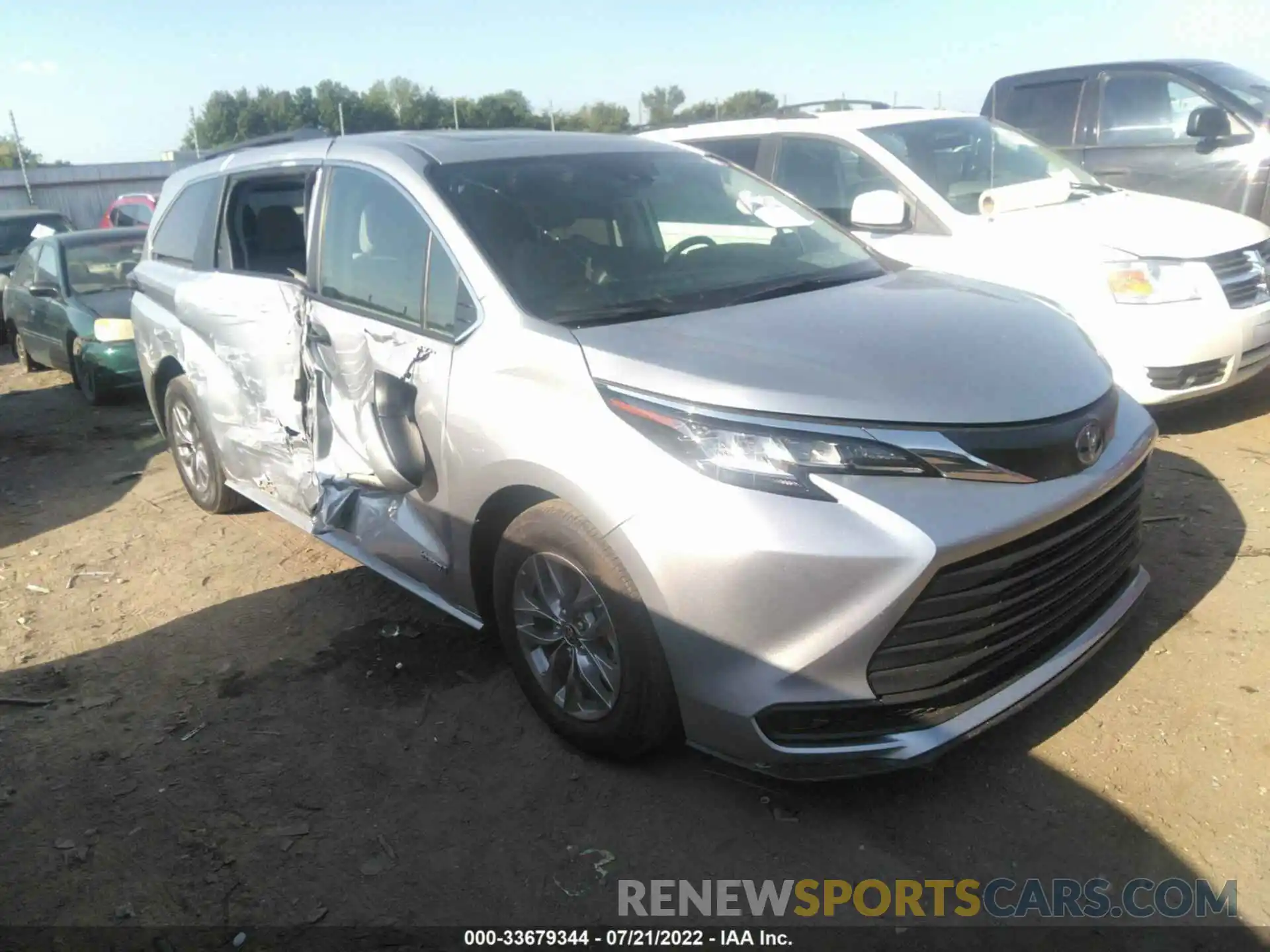 1 Photograph of a damaged car 5TDBRKEC7MS018687 TOYOTA SIENNA 2021