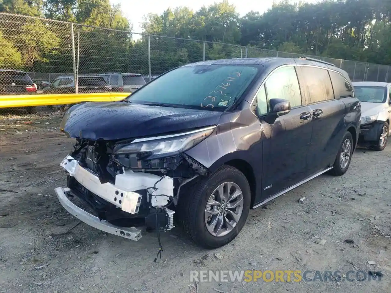 2 Фотография поврежденного автомобиля 5TDBRKEC7MS058431 TOYOTA SIENNA 2021