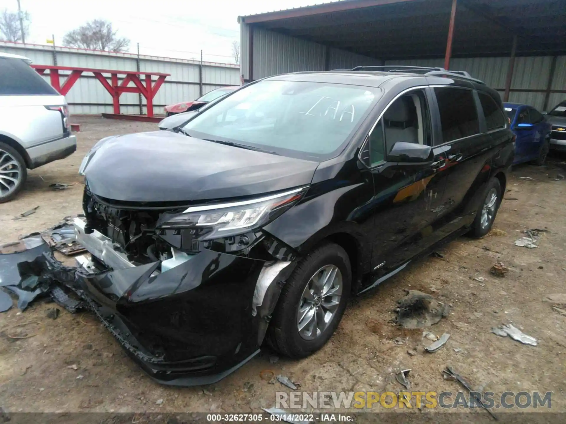 2 Фотография поврежденного автомобиля 5TDBRKEC7MS068313 TOYOTA SIENNA 2021