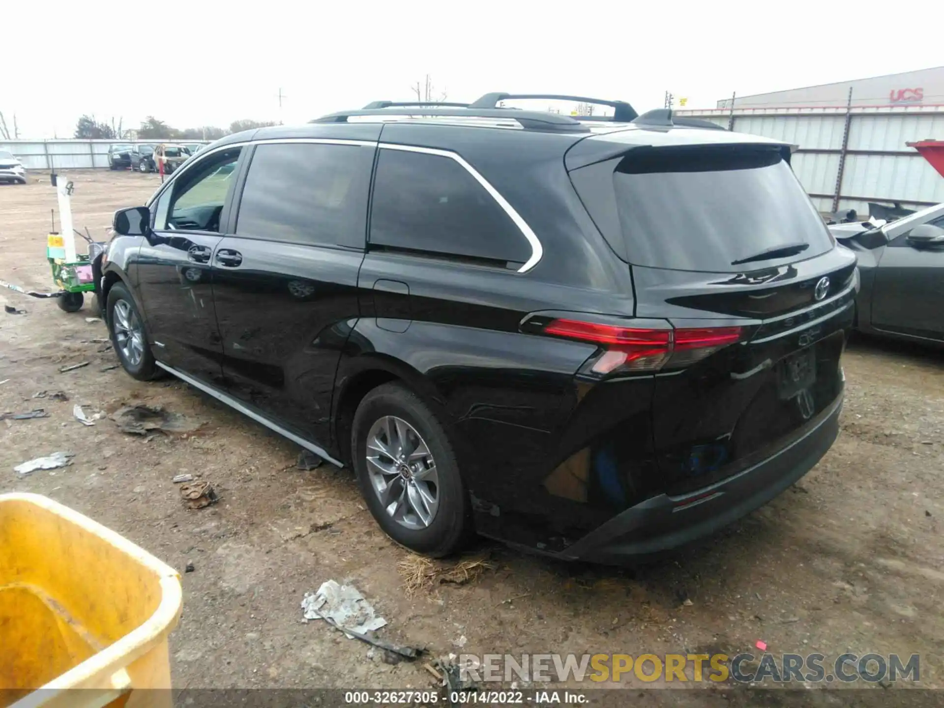 3 Фотография поврежденного автомобиля 5TDBRKEC7MS068313 TOYOTA SIENNA 2021