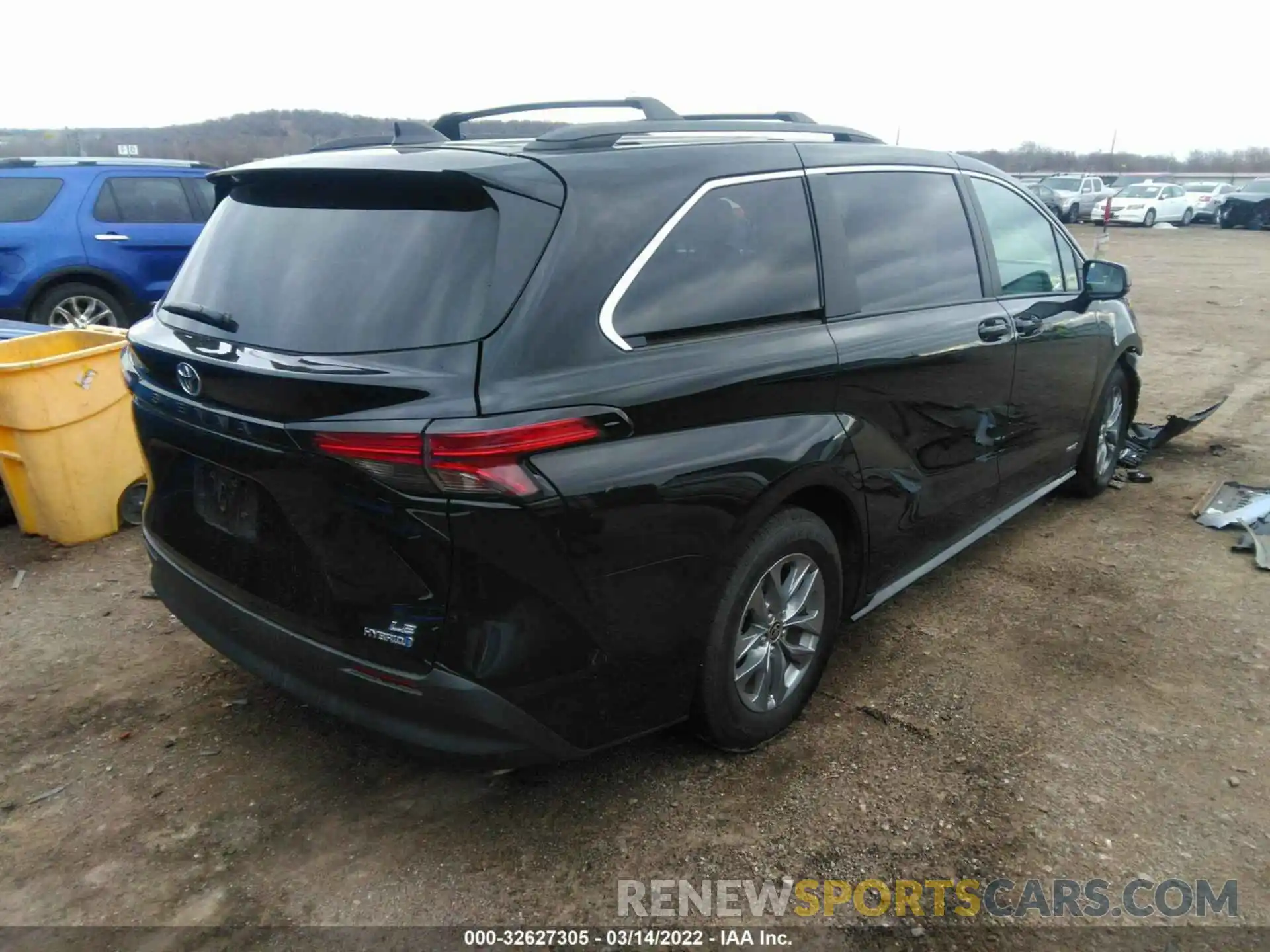 4 Фотография поврежденного автомобиля 5TDBRKEC7MS068313 TOYOTA SIENNA 2021