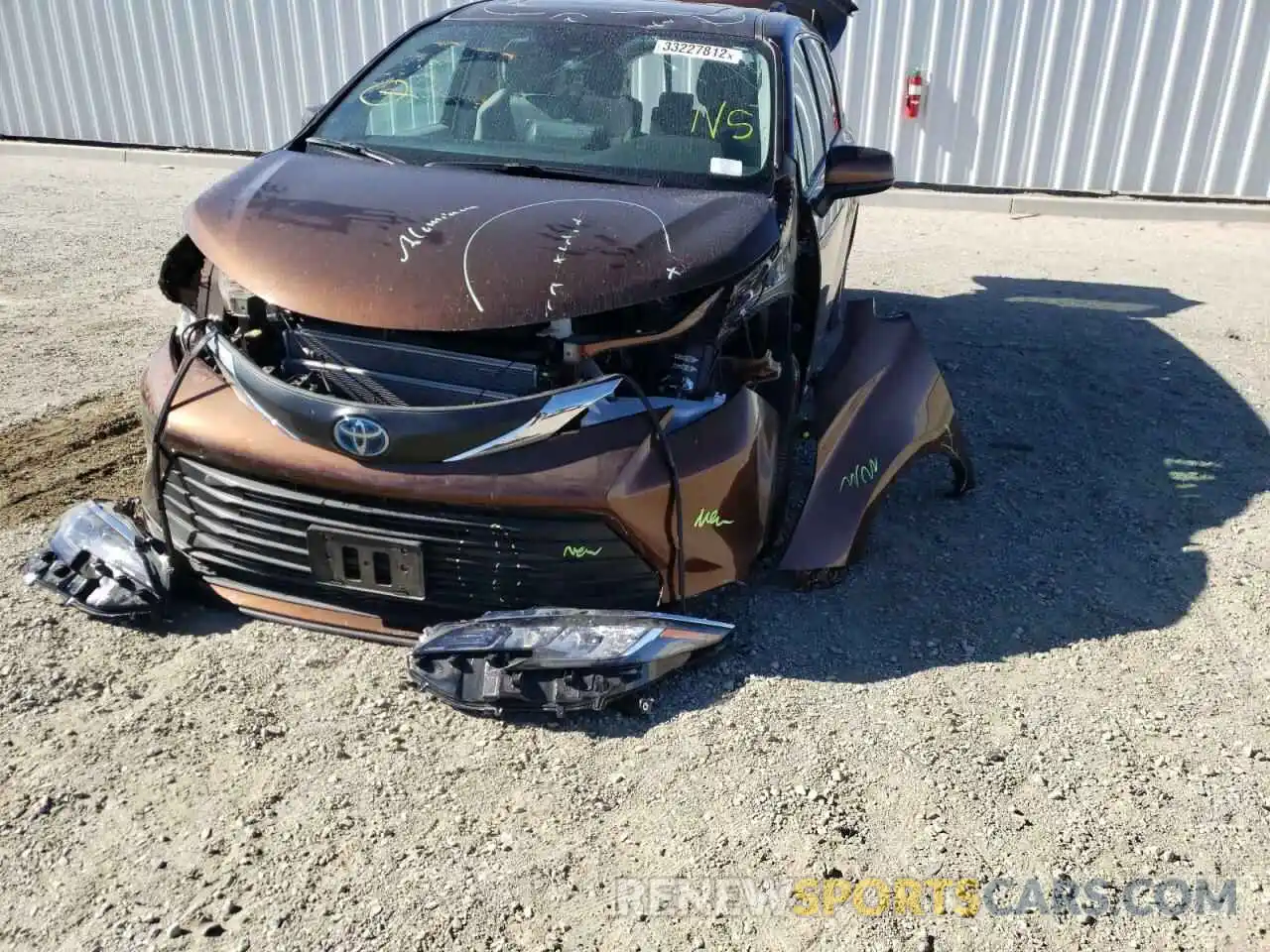 9 Фотография поврежденного автомобиля 5TDBRKEC8MS011568 TOYOTA SIENNA 2021