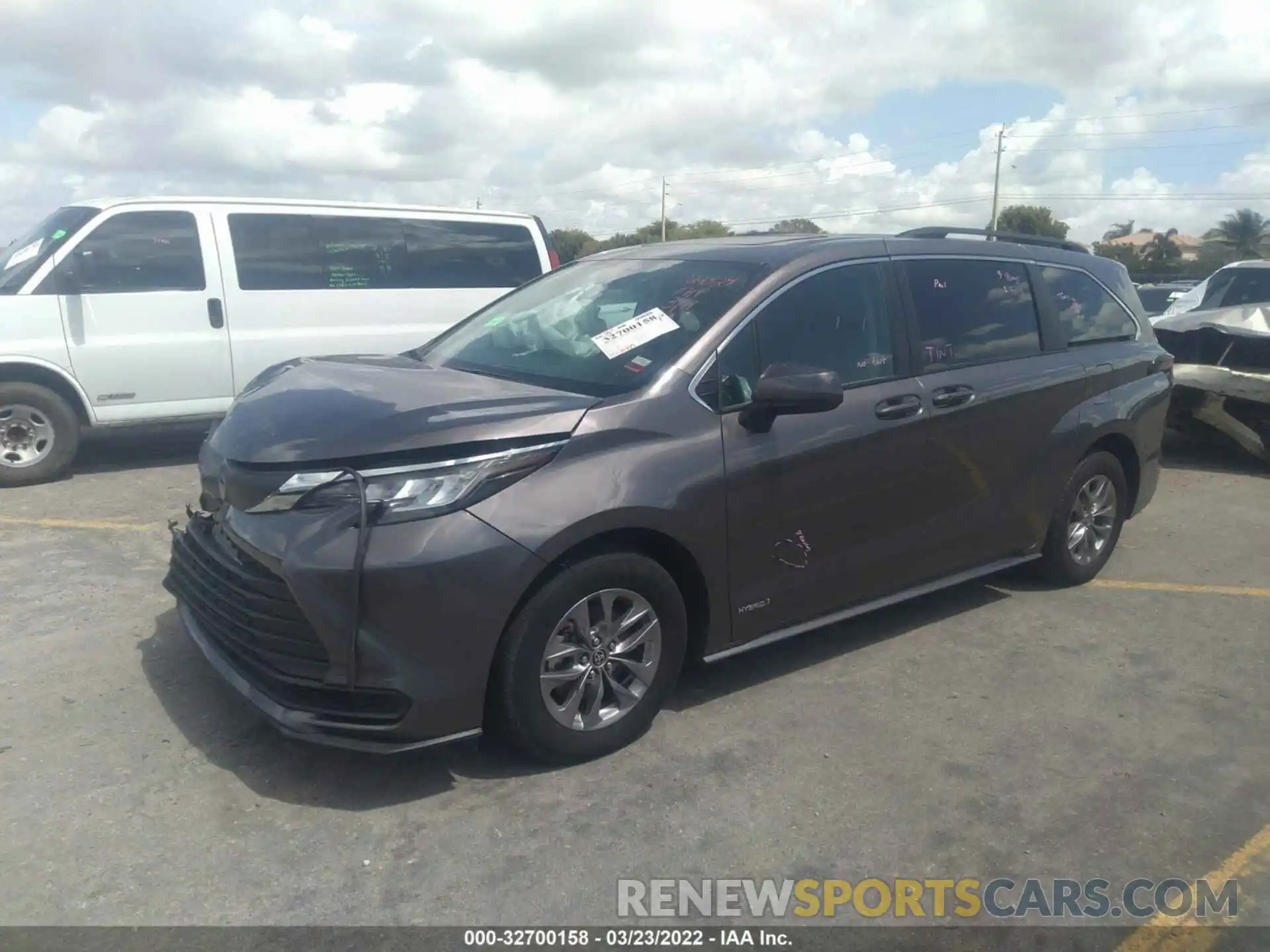 2 Фотография поврежденного автомобиля 5TDBRKECXMS024824 TOYOTA SIENNA 2021