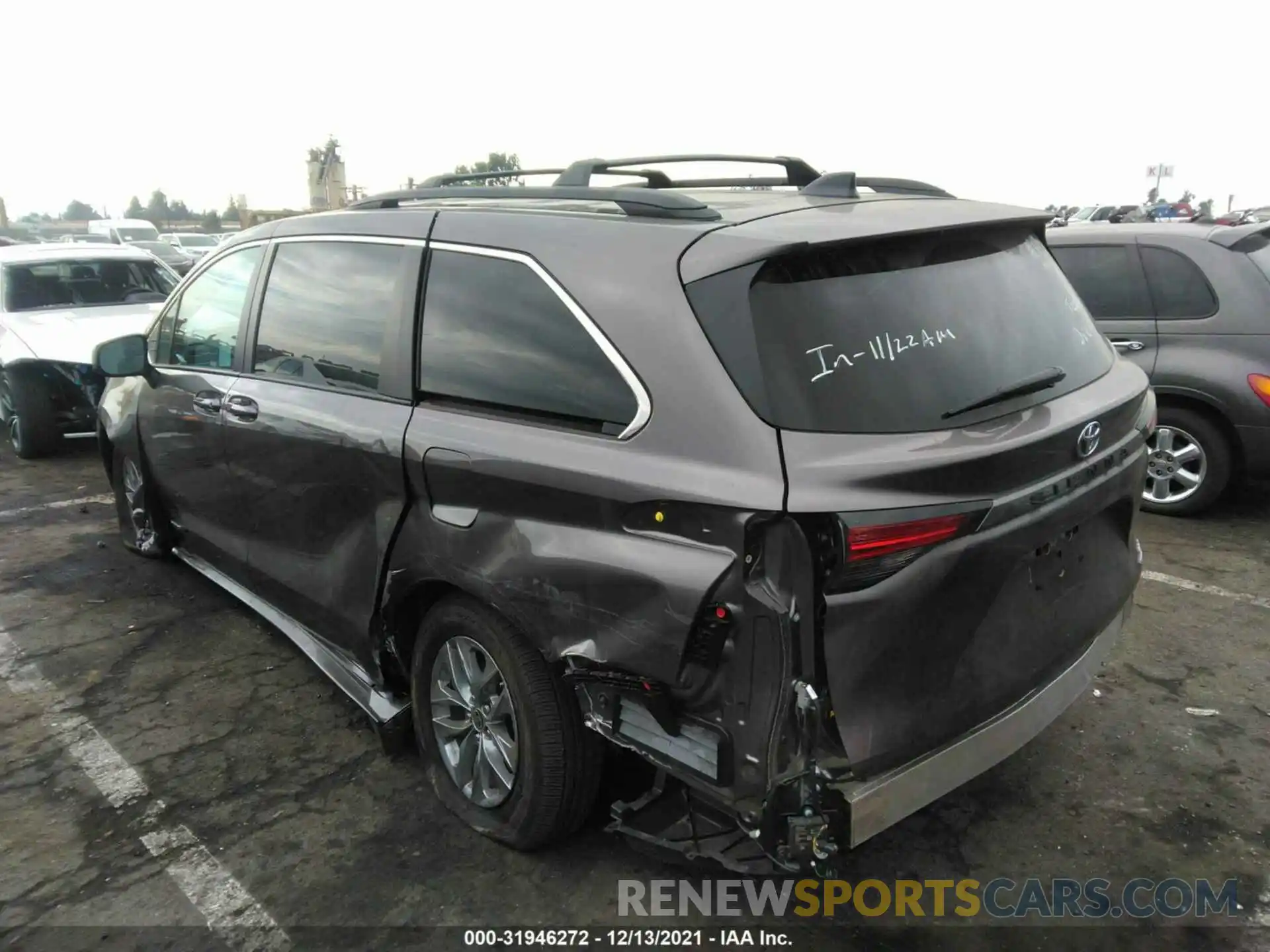 3 Фотография поврежденного автомобиля 5TDBRKECXMS034351 TOYOTA SIENNA 2021