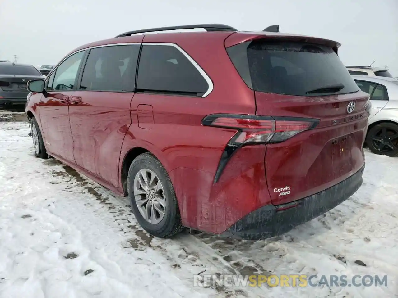 3 Фотография поврежденного автомобиля 5TDBSKFC8MS022024 TOYOTA SIENNA 2021