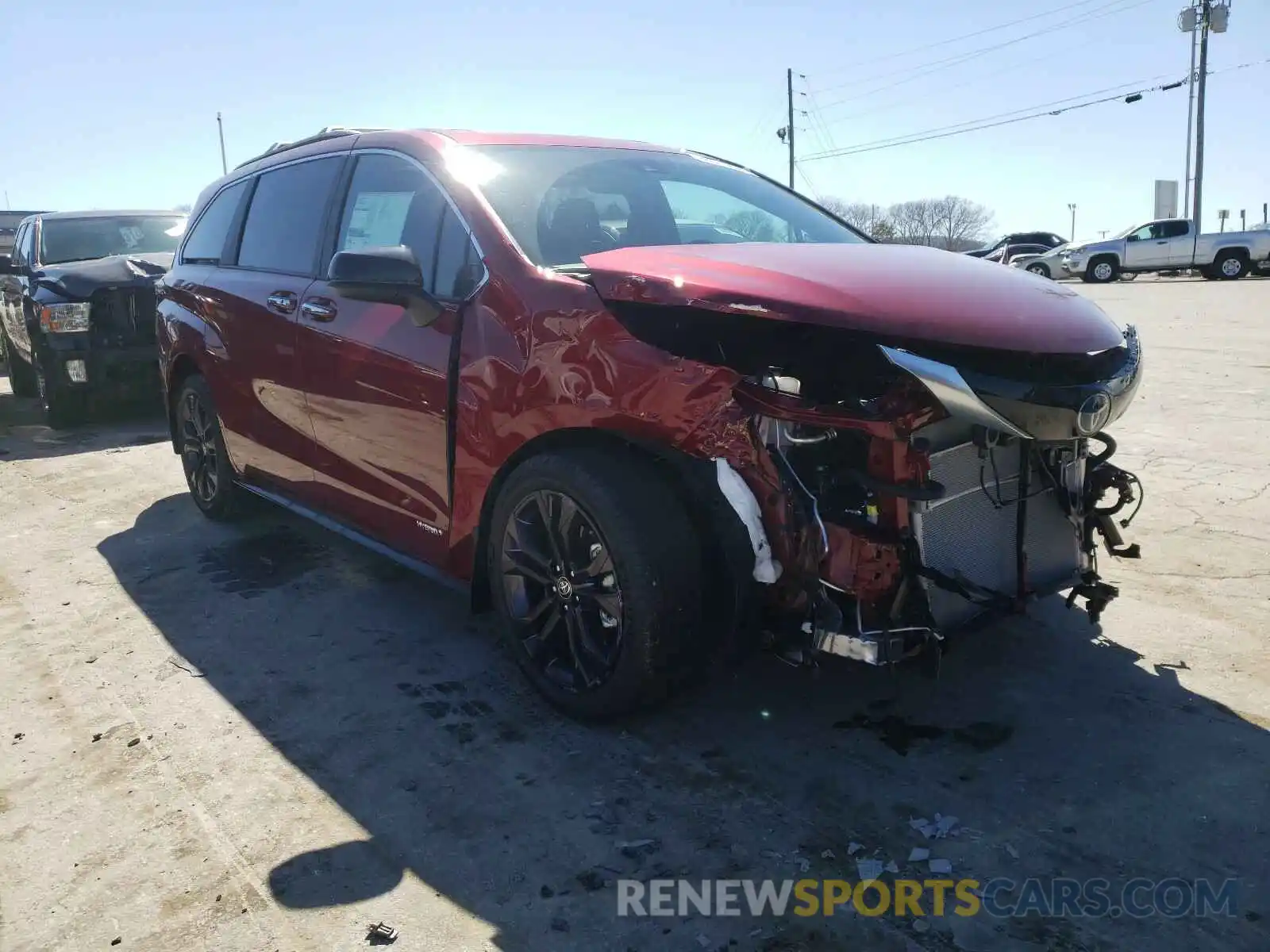 1 Photograph of a damaged car 5TDDRKEC0MS007121 TOYOTA SIENNA 2021