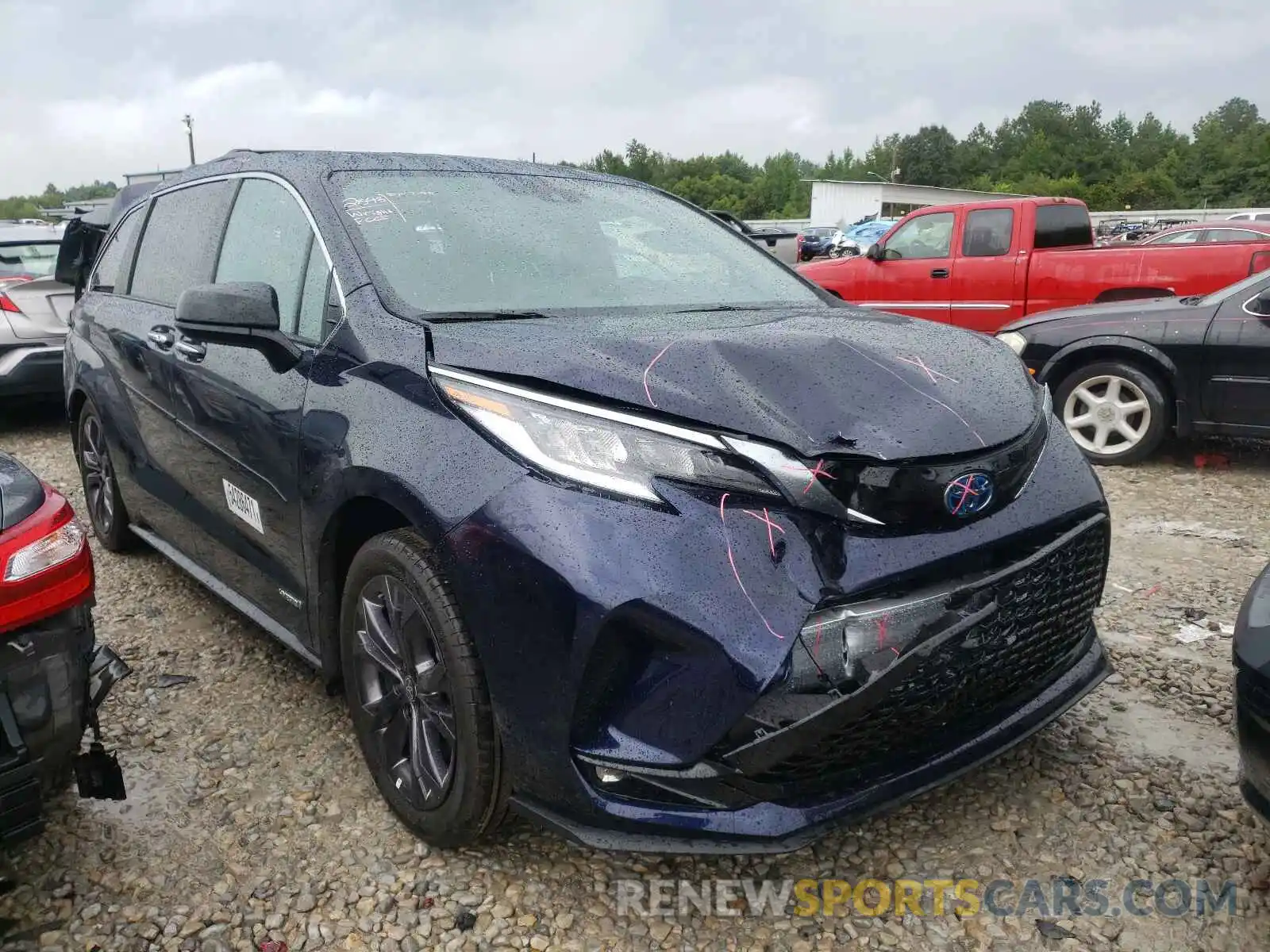 1 Photograph of a damaged car 5TDDRKEC7MS035076 TOYOTA SIENNA 2021