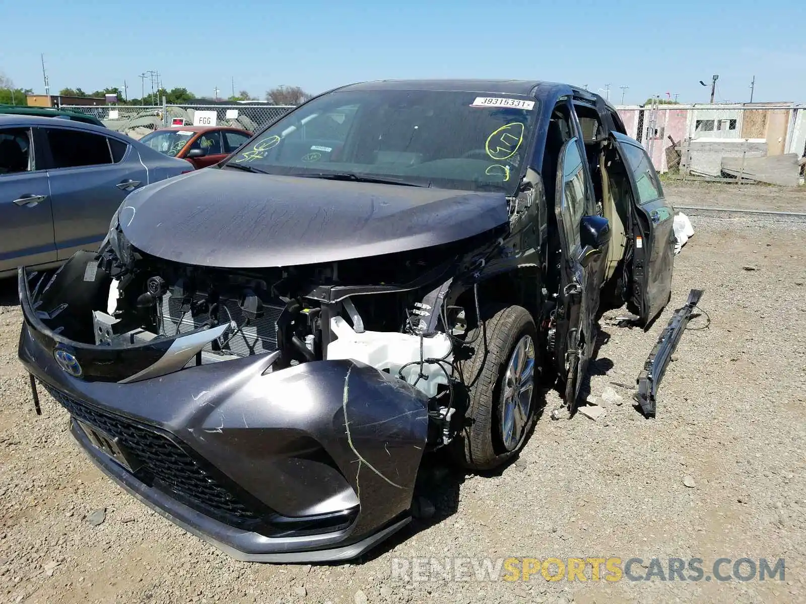 2 Photograph of a damaged car 5TDDSKFC3MS001199 TOYOTA SIENNA 2021