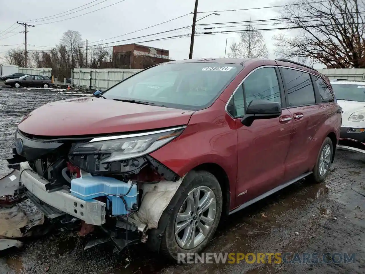 1 Photograph of a damaged car 5TDDSKFC7MS005594 TOYOTA SIENNA 2021