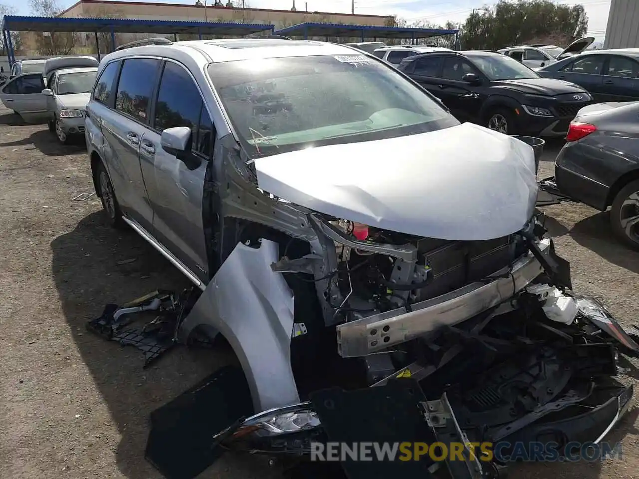 1 Photograph of a damaged car 5TDJRKEC0MS004951 TOYOTA SIENNA 2021