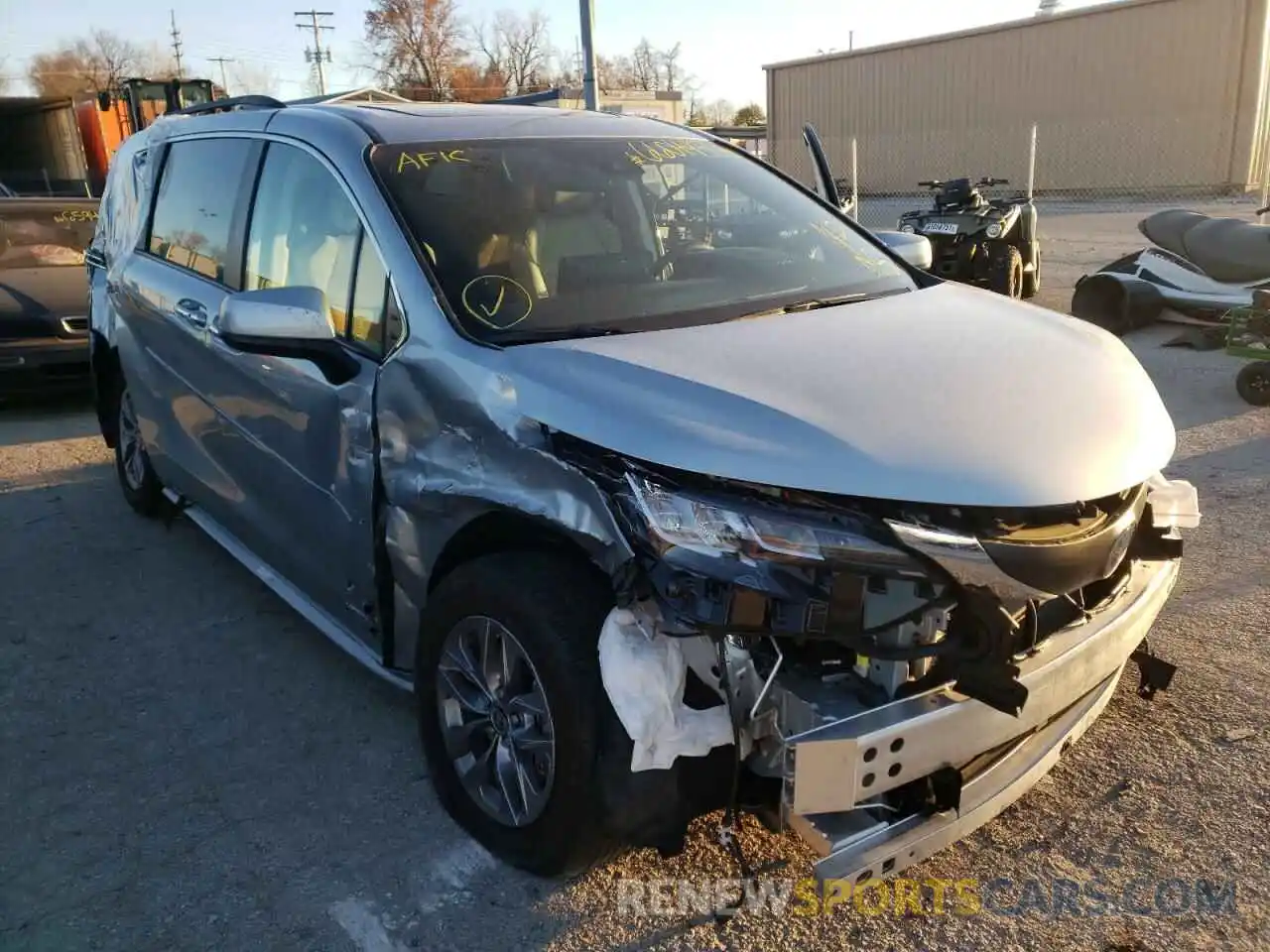 1 Photograph of a damaged car 5TDJRKEC0MS026352 TOYOTA SIENNA 2021