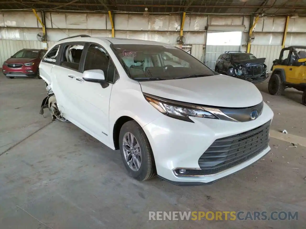 1 Photograph of a damaged car 5TDJRKEC2MS025140 TOYOTA SIENNA 2021