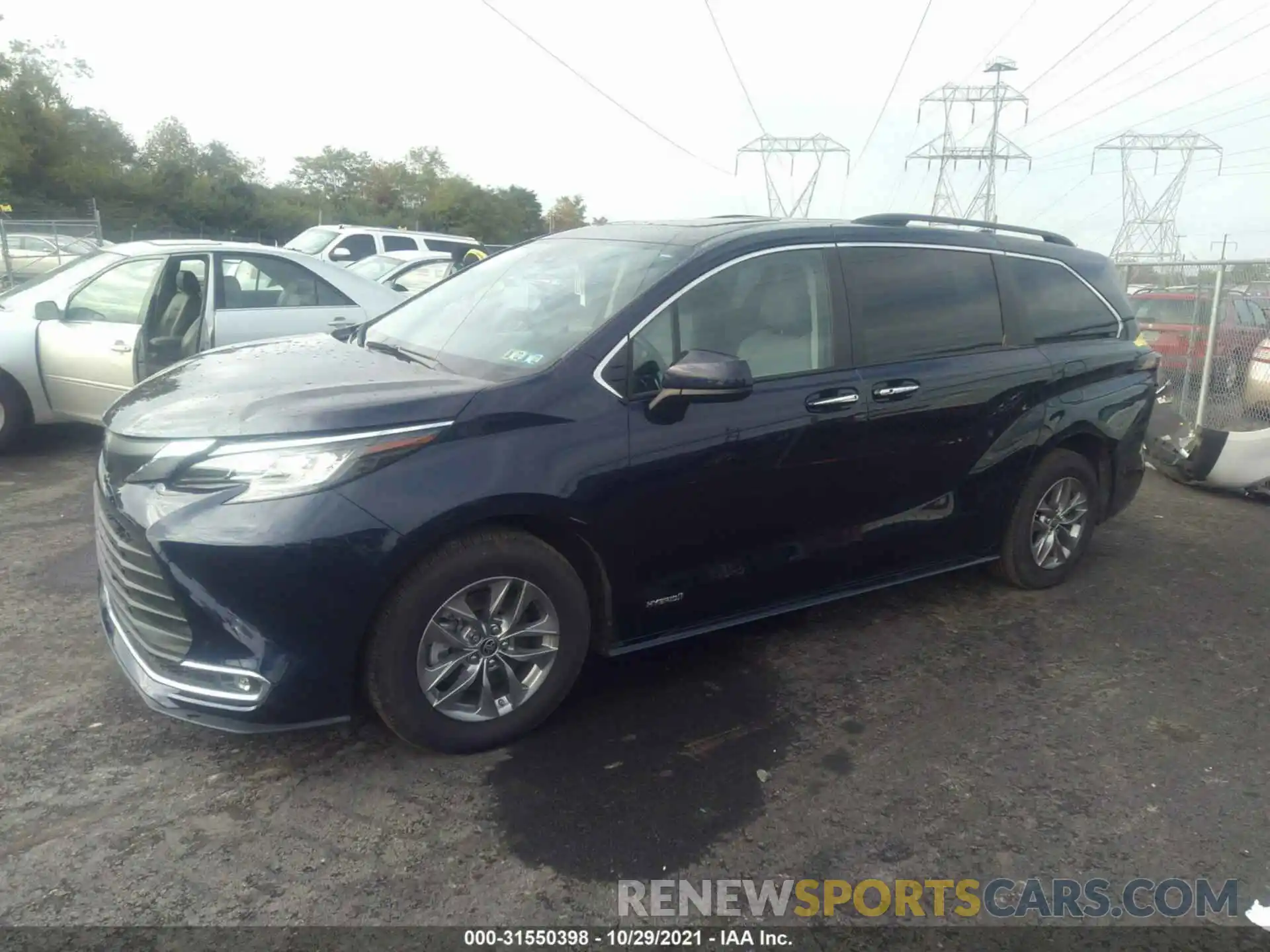 2 Фотография поврежденного автомобиля 5TDJRKEC2MS033187 TOYOTA SIENNA 2021