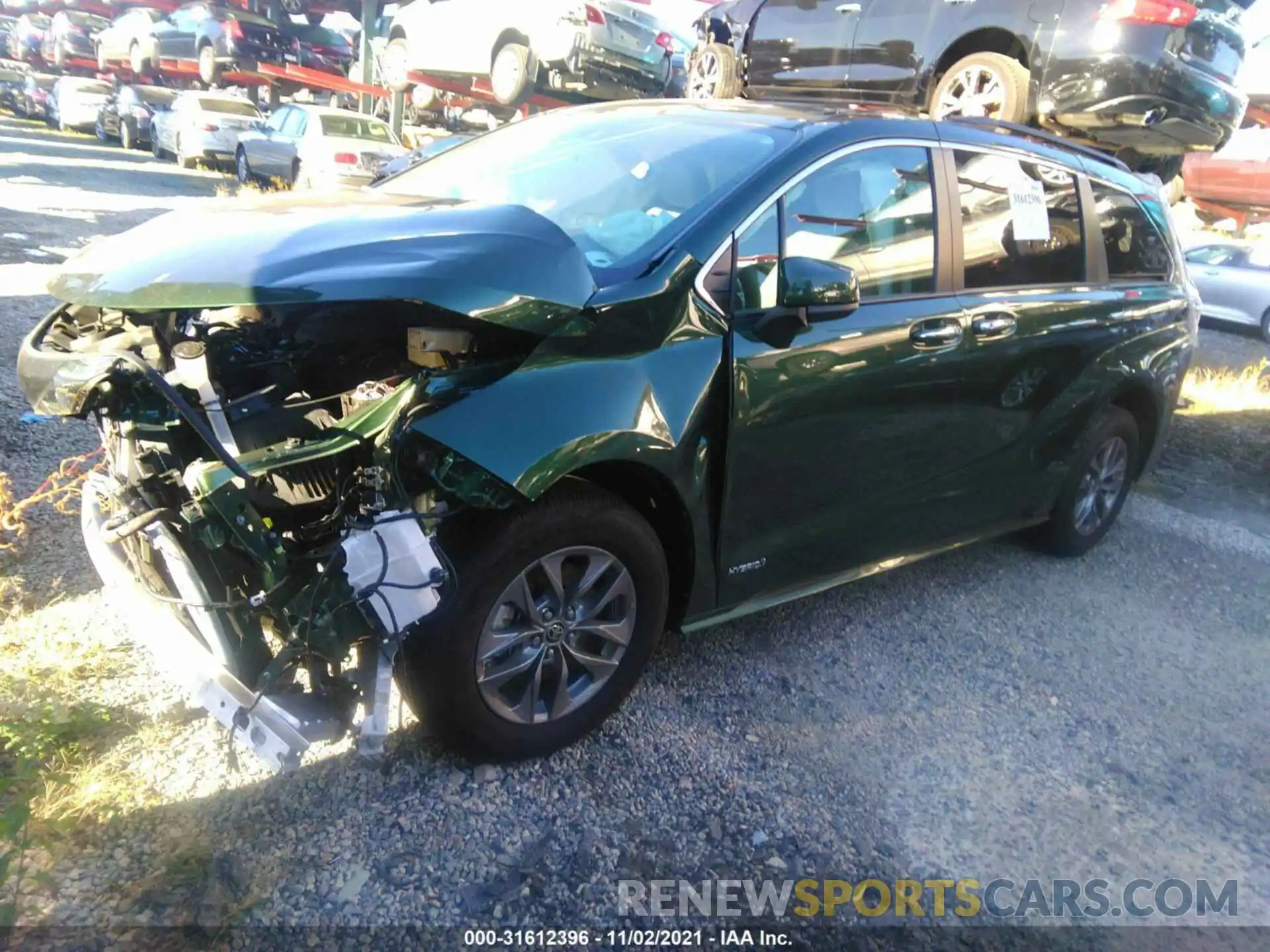 2 Photograph of a damaged car 5TDJRKEC3MS038043 TOYOTA SIENNA 2021